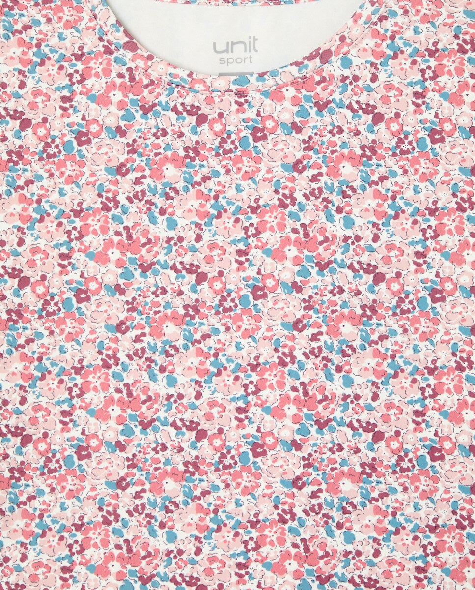 Camiseta flores niña Rosa-3
