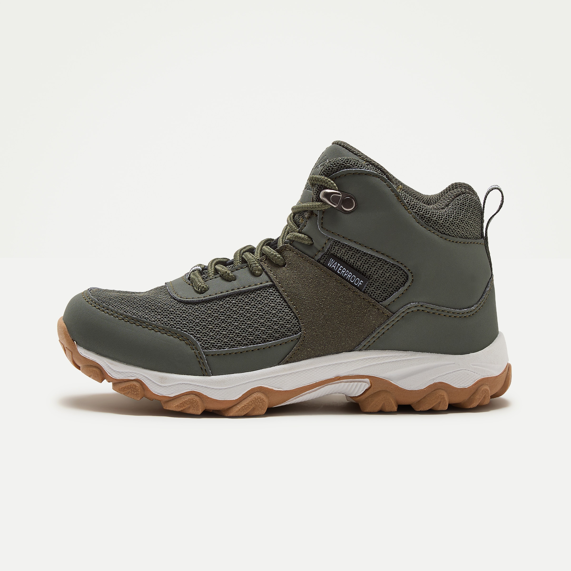 Bota de senderismo infantil con membrana waterproof Kaki-3