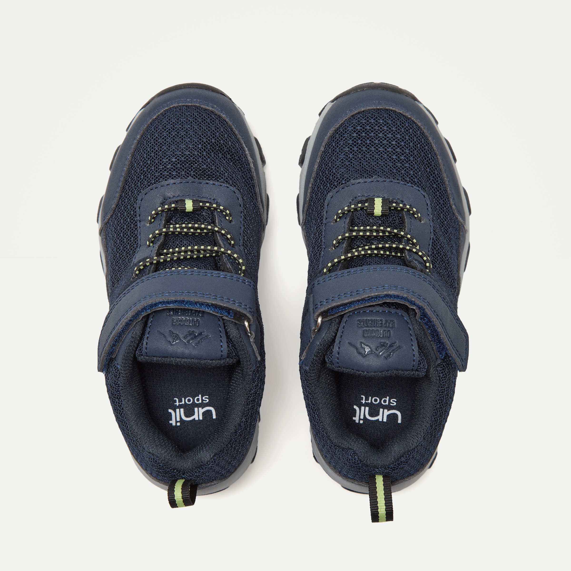 Zapatilla de senderismo infantil con velcro y membrana waterproof Azul-4