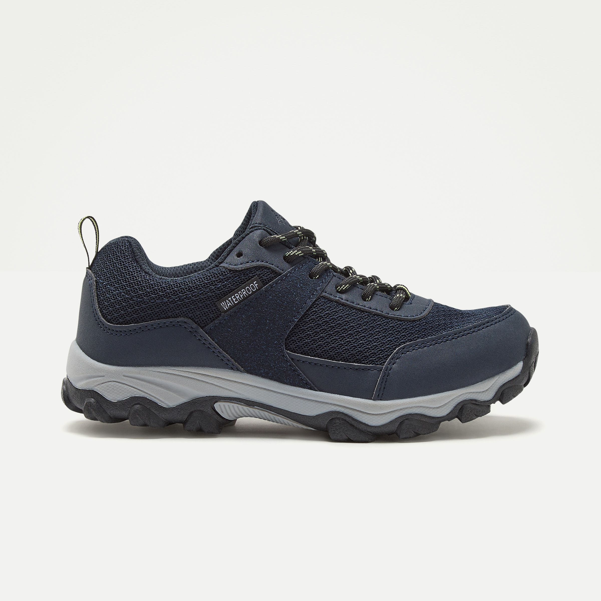 Zapatilla de senderismo infantil con cordones y membrana waterproof Azul-1
