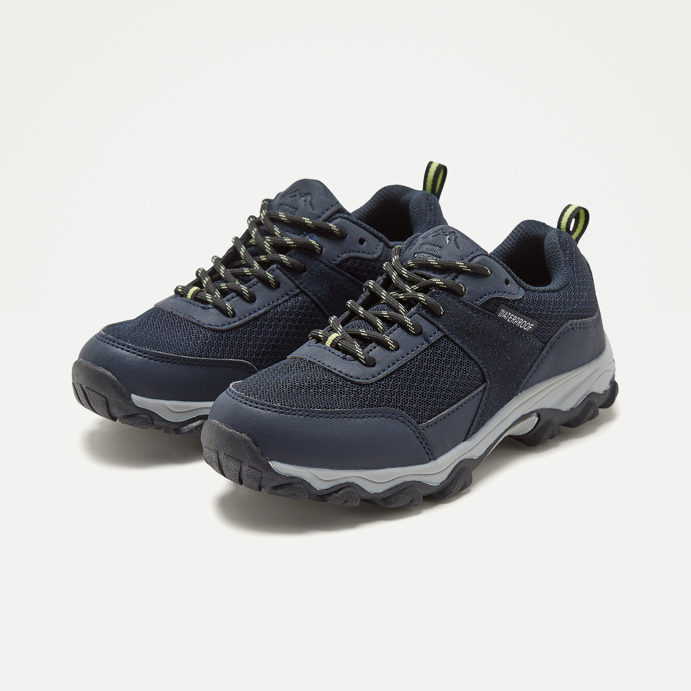 Zapatilla de senderismo infantil con cordones y membrana waterproof Azul-6