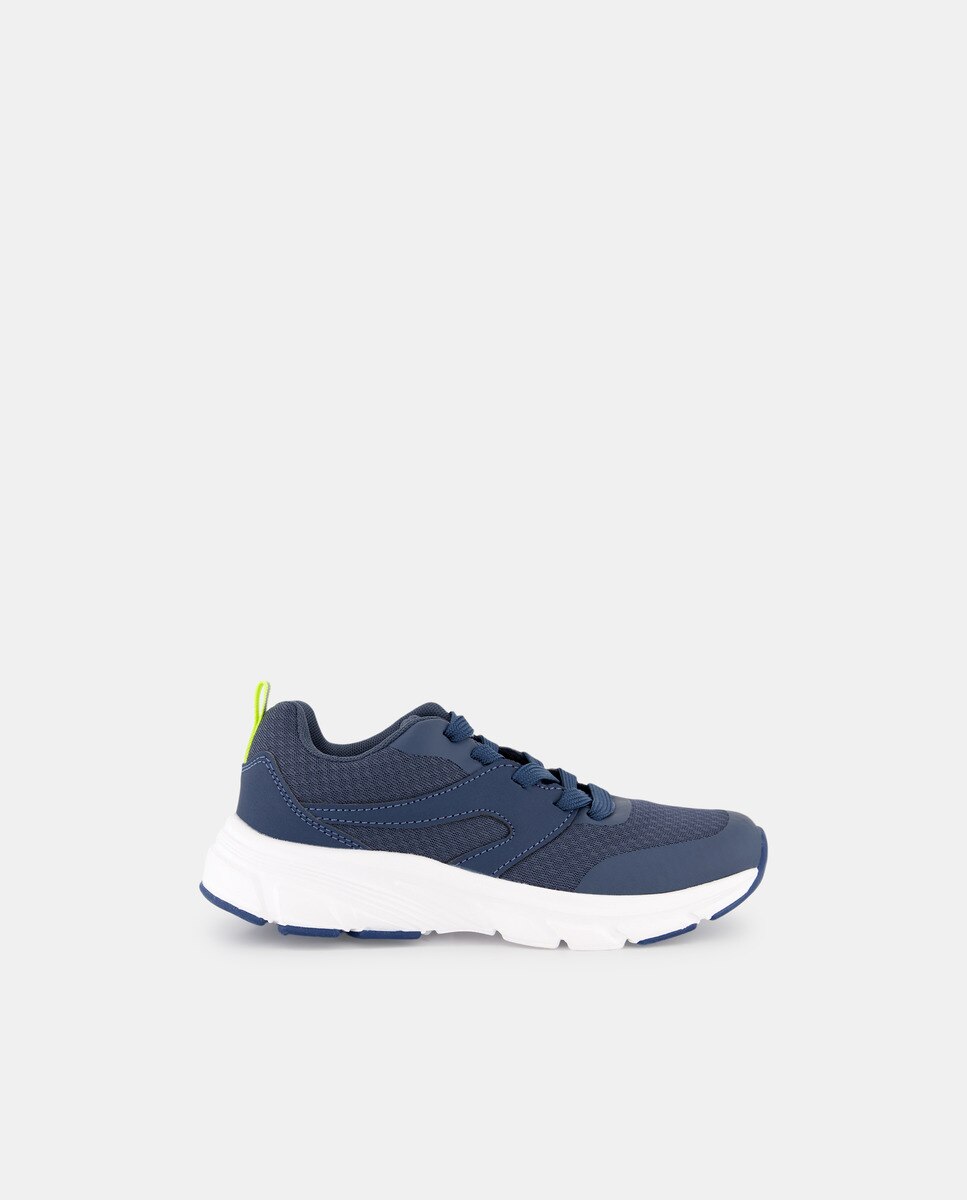 Zapatilla deportiva con cordones de niño Azul-1