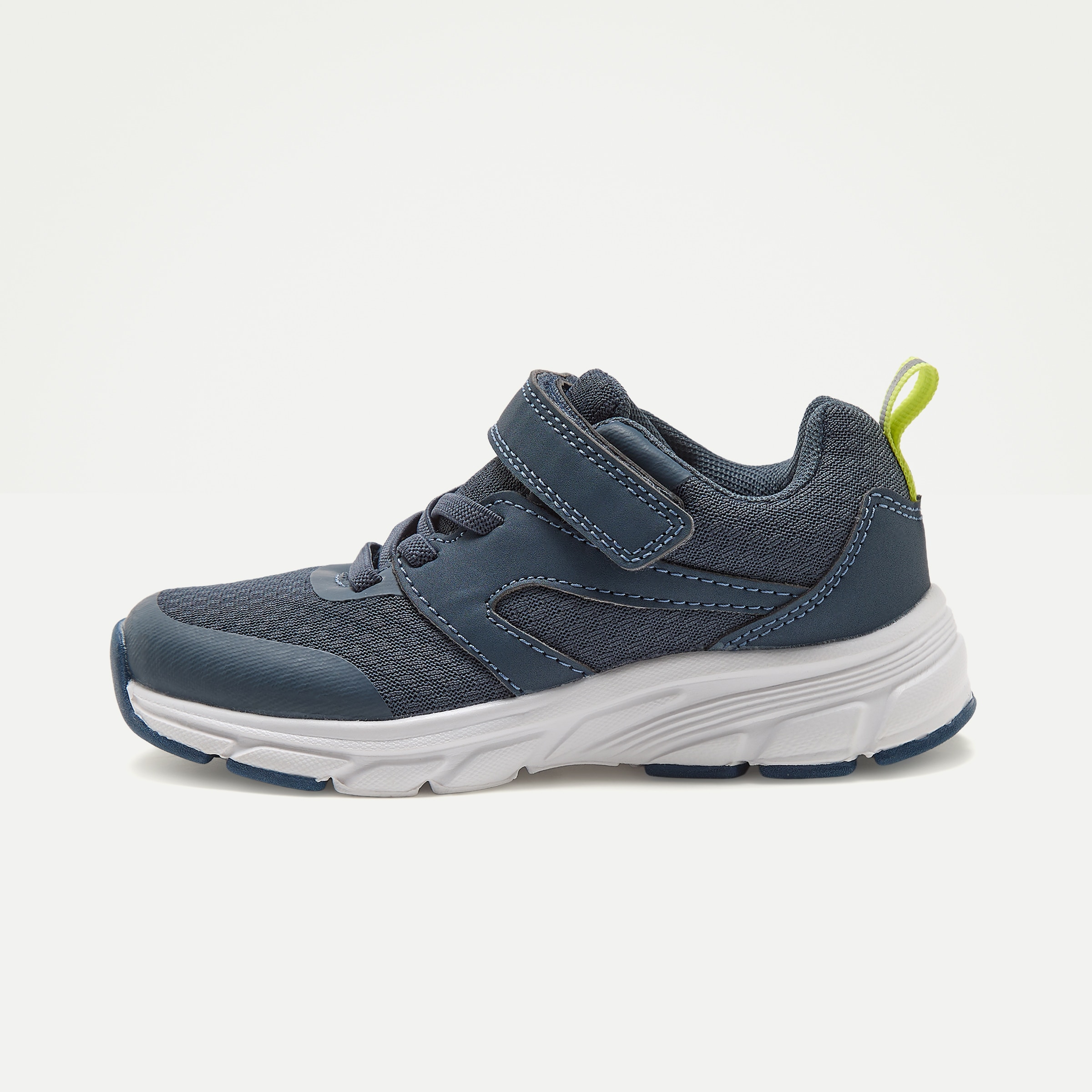 Zapatilla deportiva con velcro y cordones de niño Azul-3