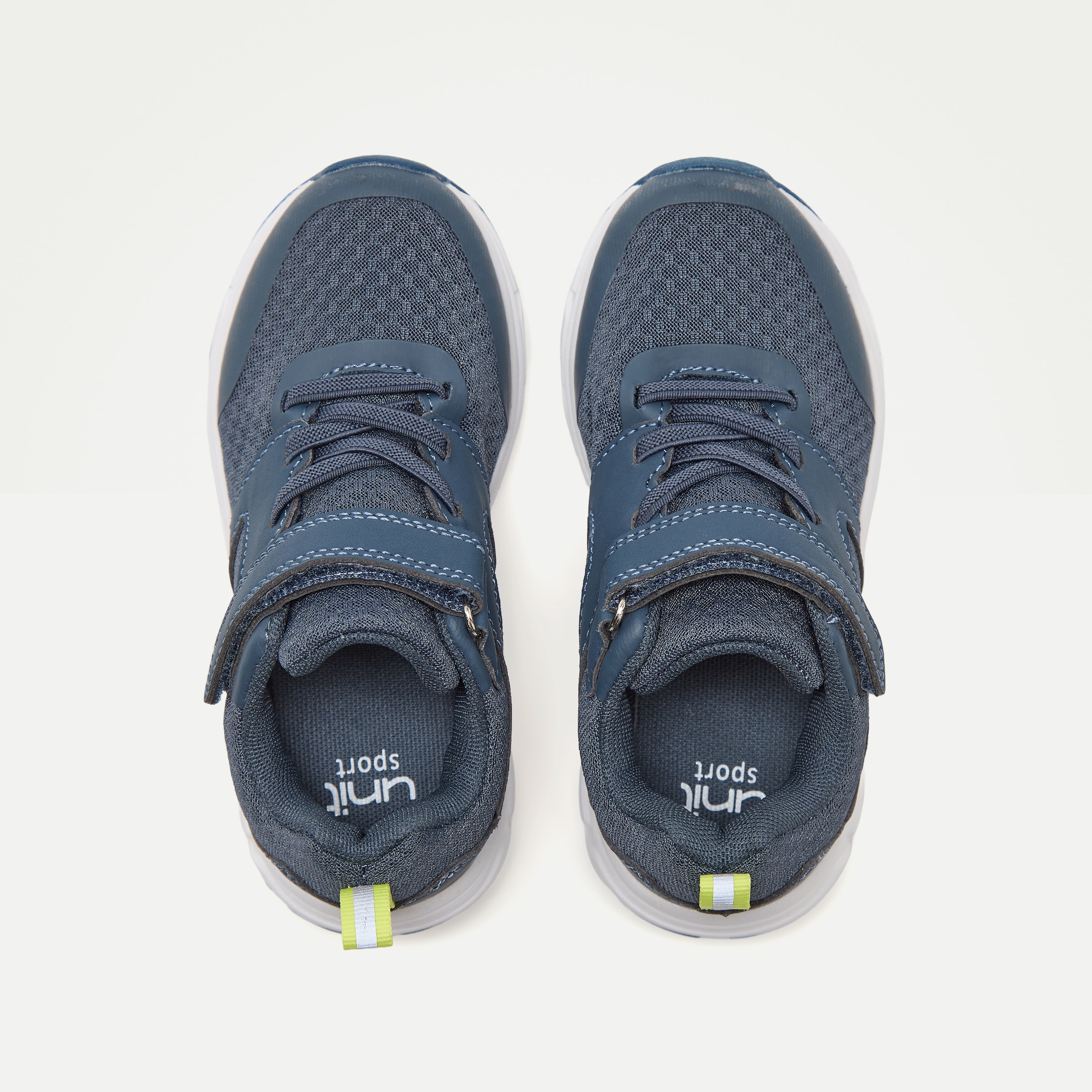 Zapatilla deportiva con velcro y cordones de niño Azul-4
