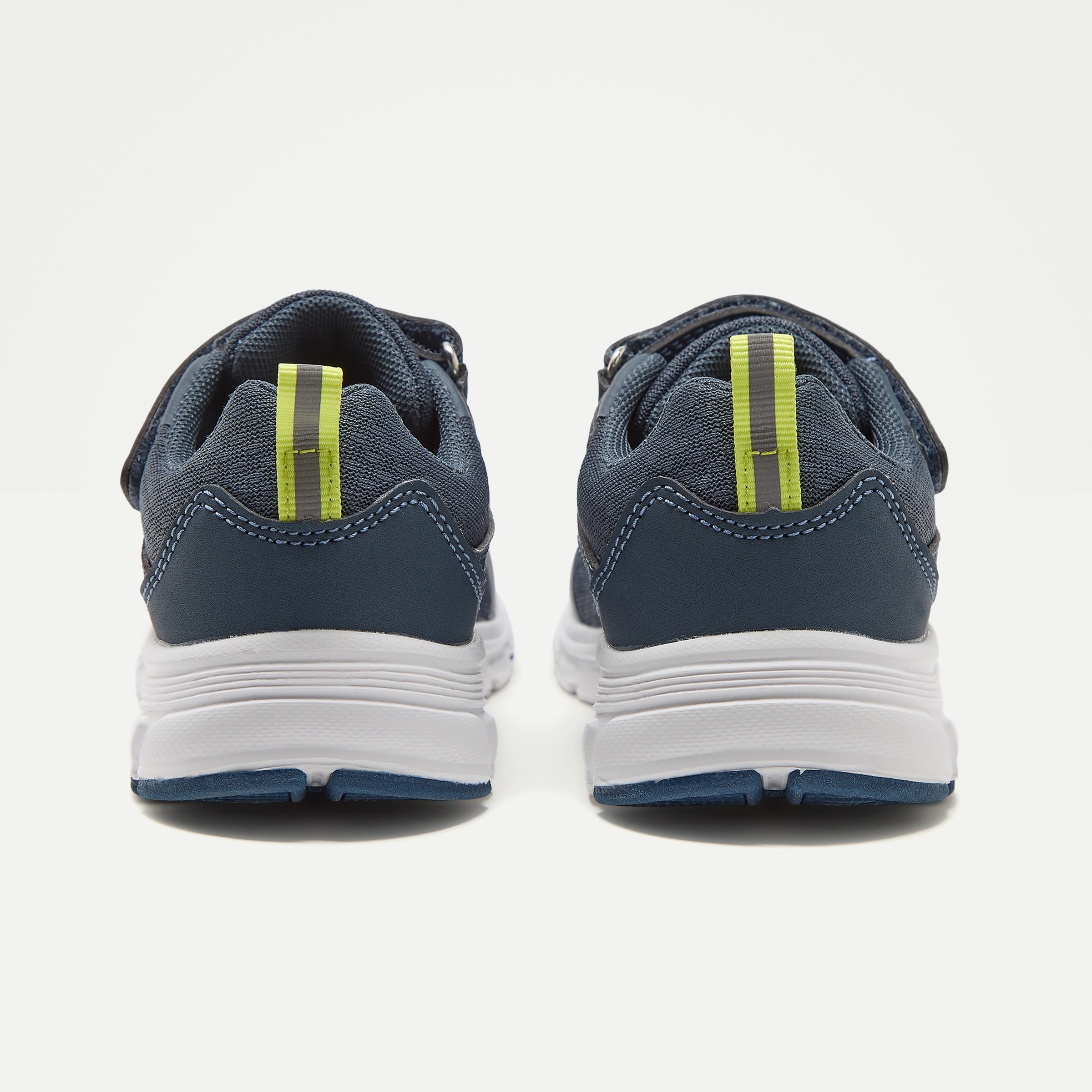 Zapatilla deportiva con velcro y cordones de niño Azul-5