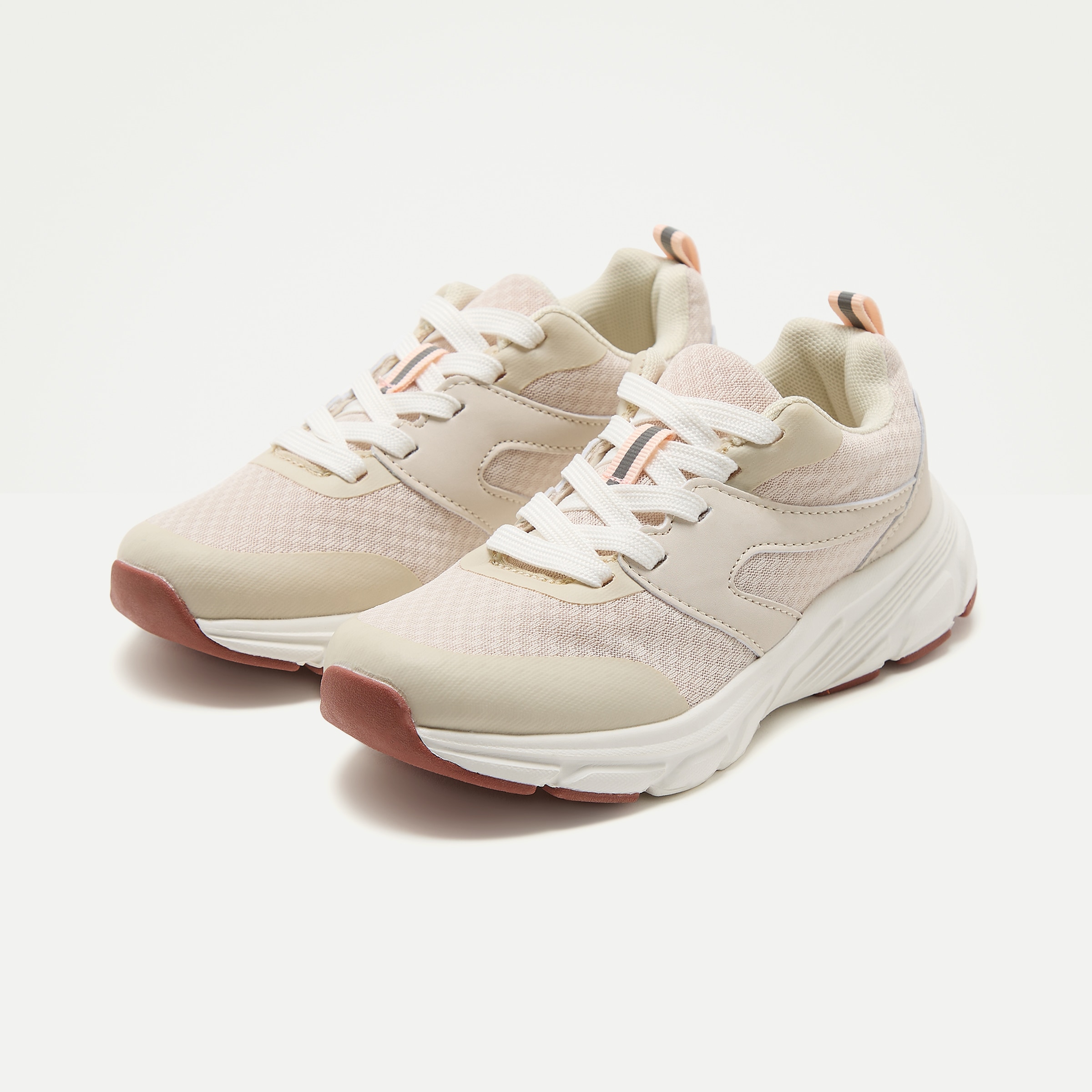 Zapatilla deportiva con cordones de niña Crudo-6