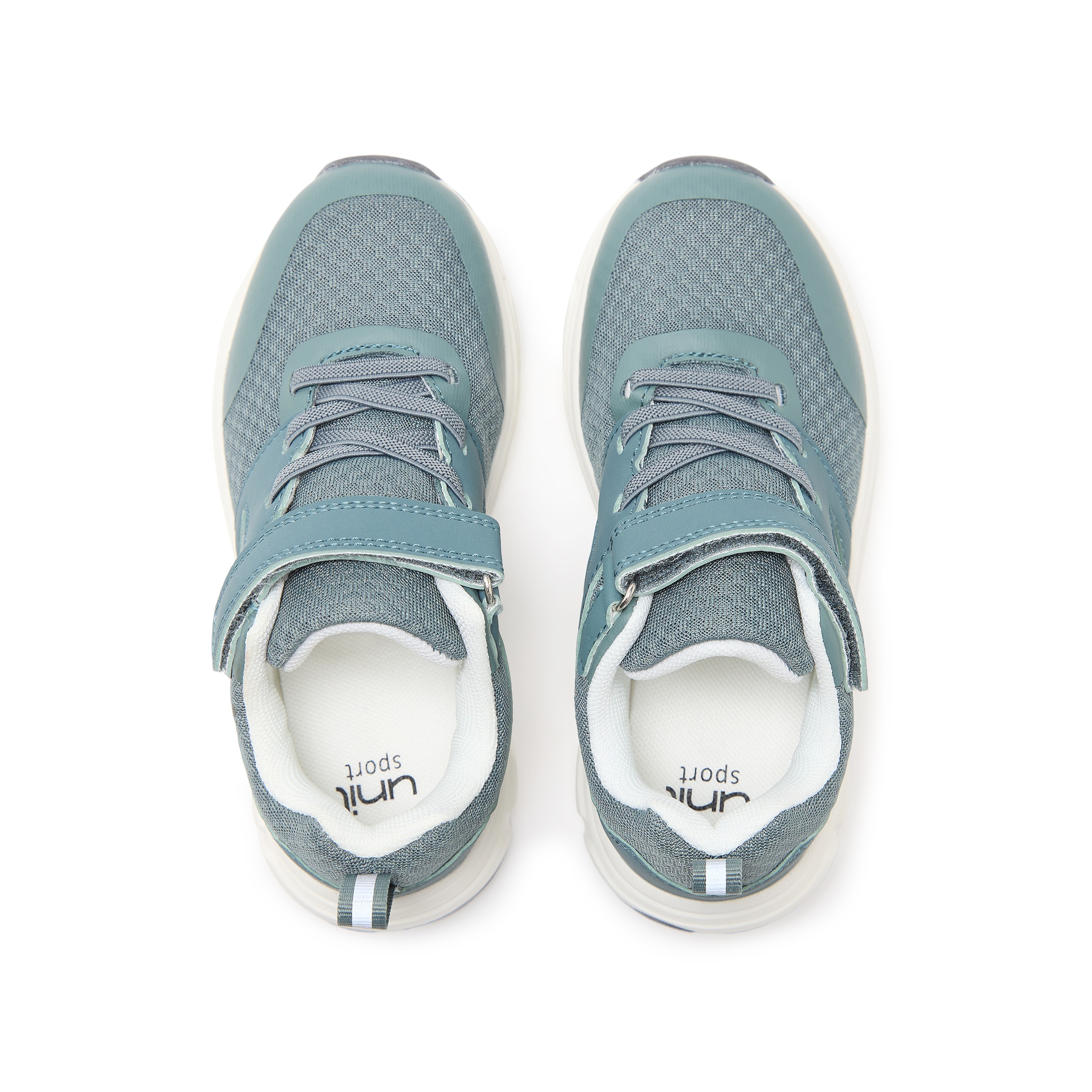 Zapatilla deportiva con velcro y cordones de niña Verde claro-4