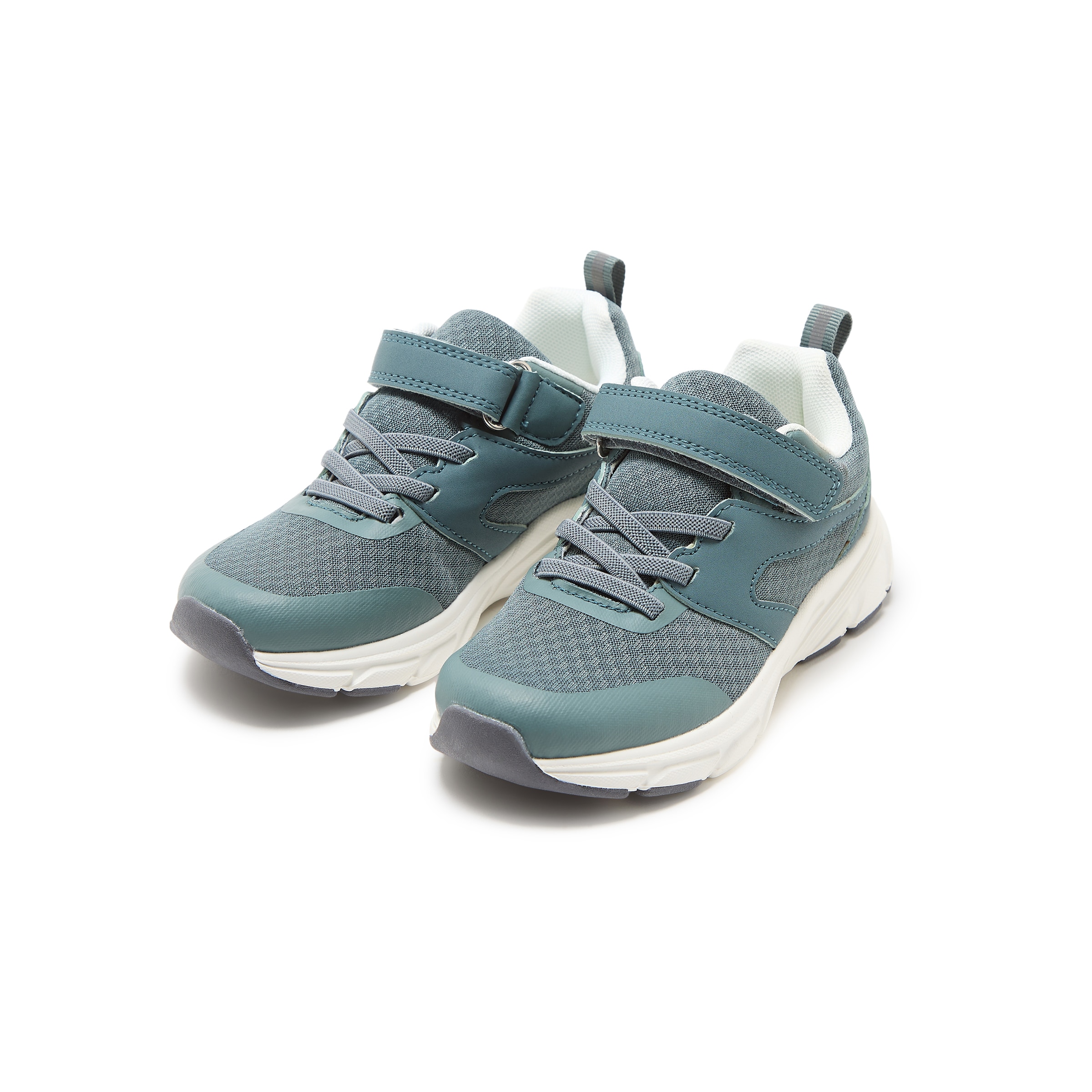 Zapatilla deportiva con velcro y cordones de niña Verde claro-6