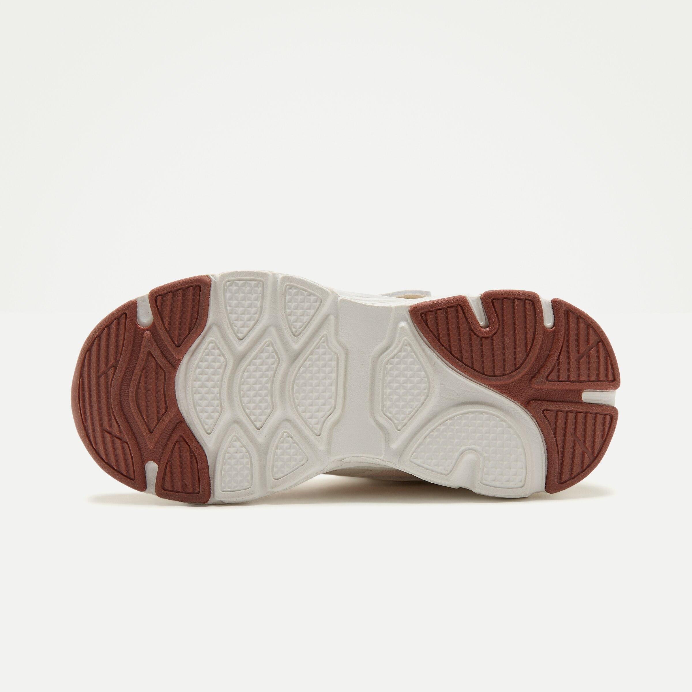 Zapatilla deportiva con velcro y cordones de niña Crudo-2