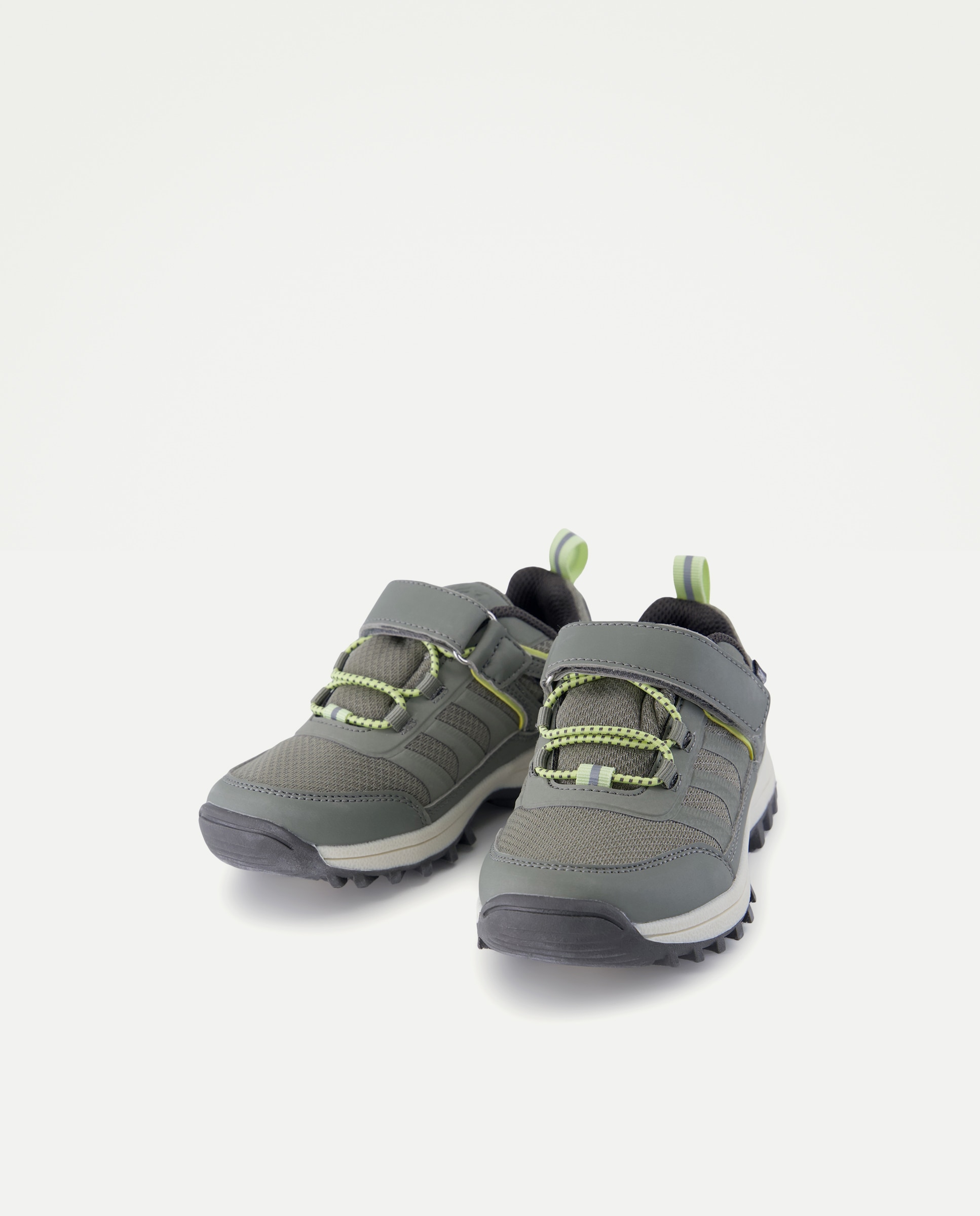 Zapatilla Senderismo Velcro Waterproof Infantil Kaki-2