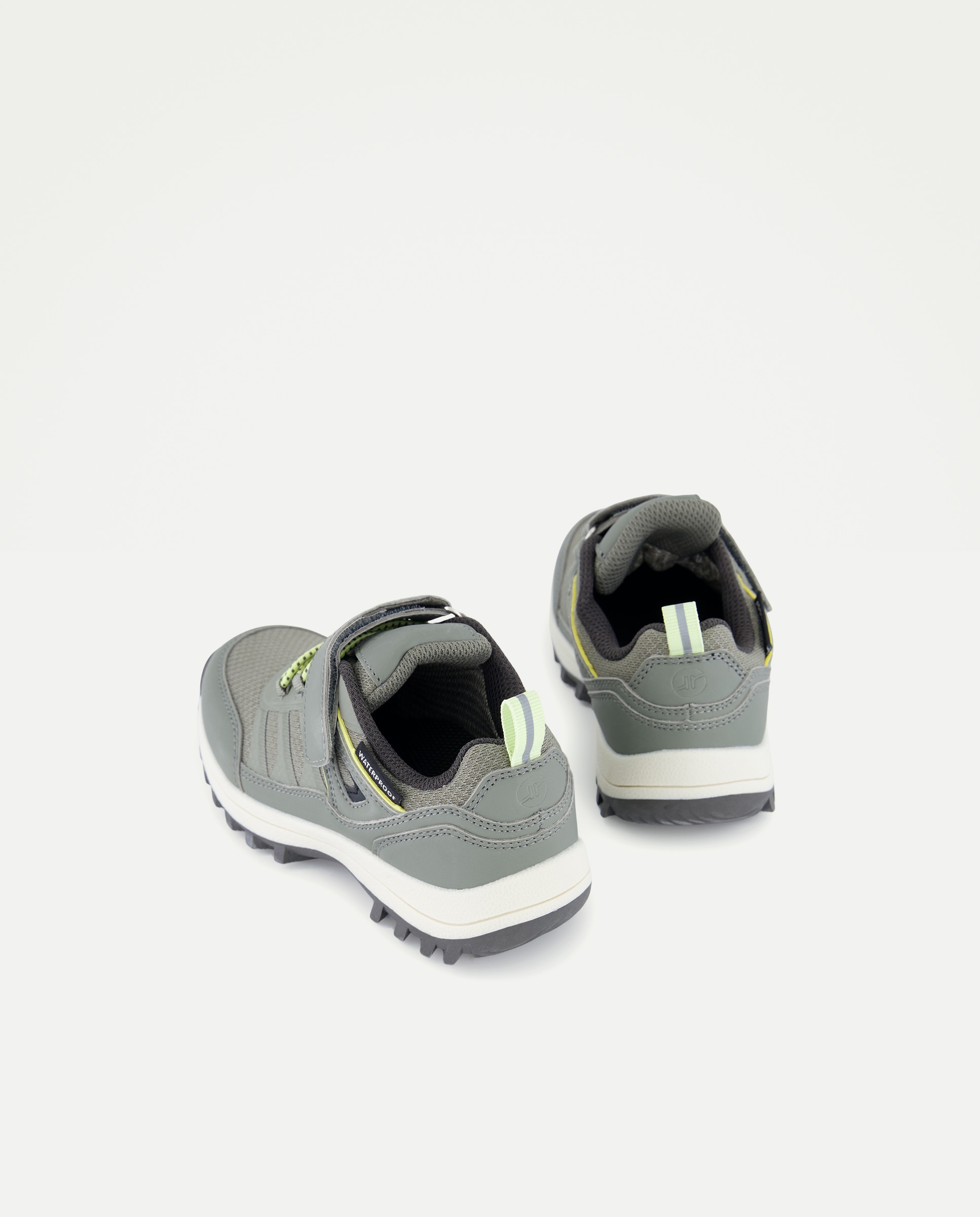 Zapatilla Senderismo Velcro Waterproof Infantil Kaki-3