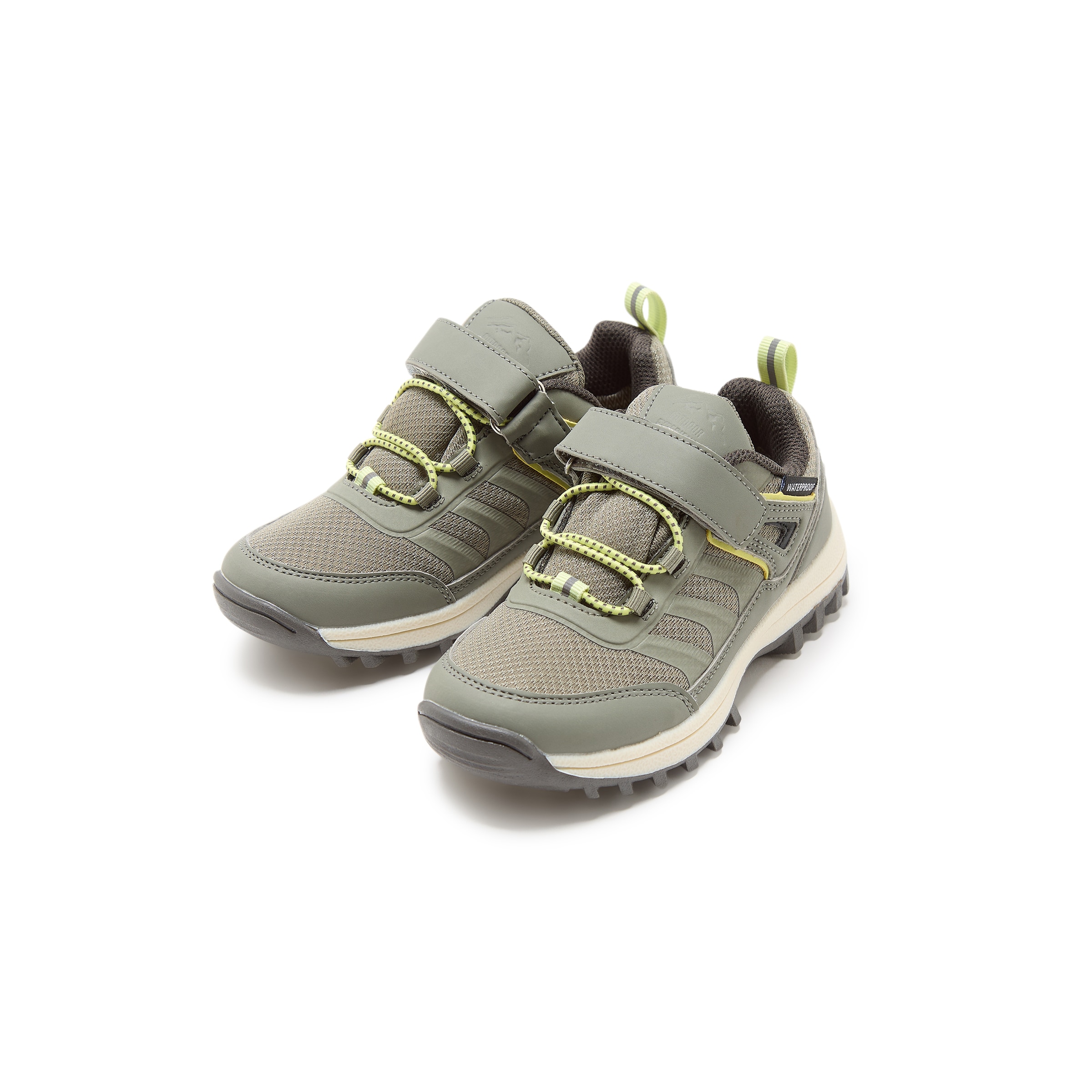 Zapatilla Senderismo Velcro Waterproof Infantil Kaki-6