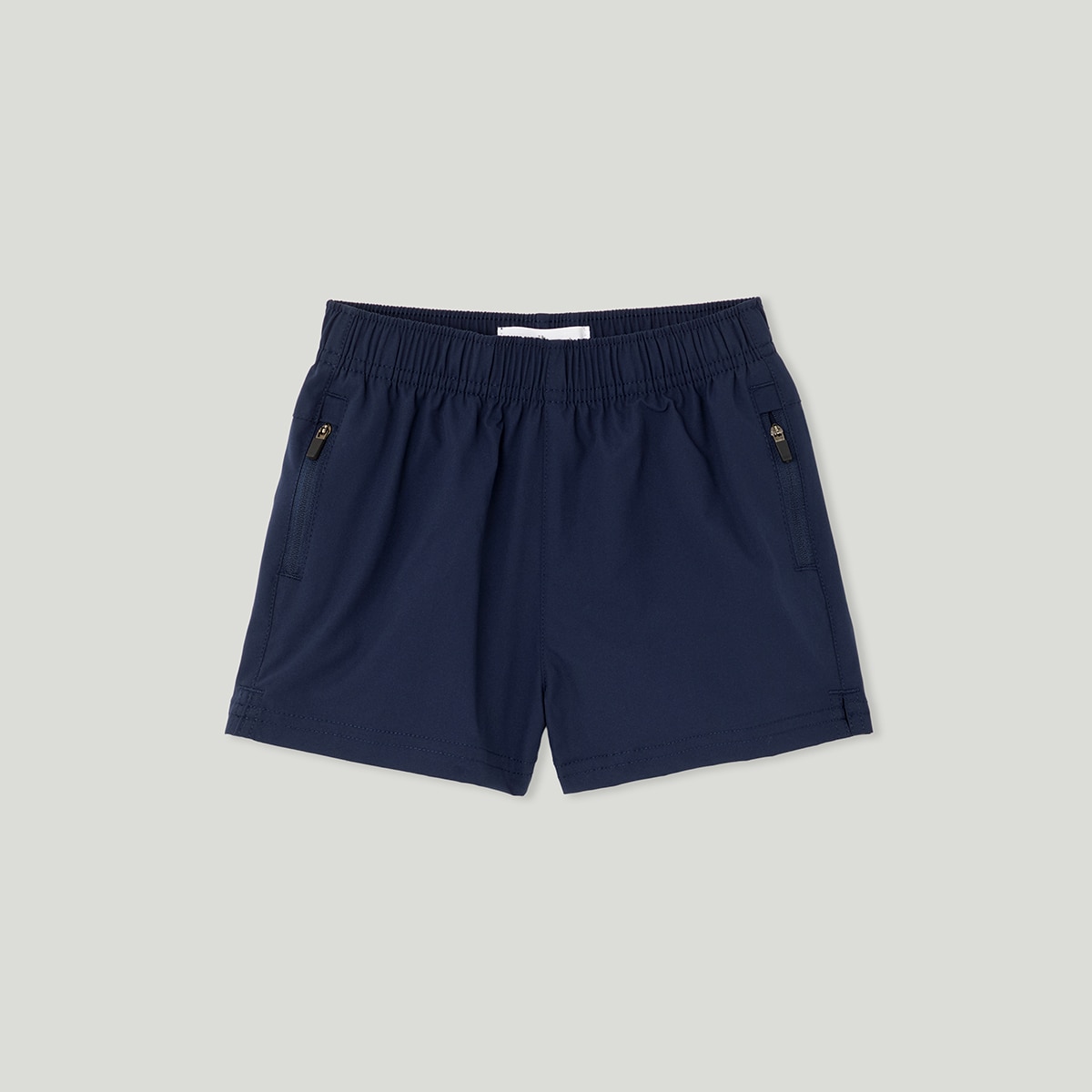 Pantalones cortos de niño con cremallera en los bolsillos Azul-4