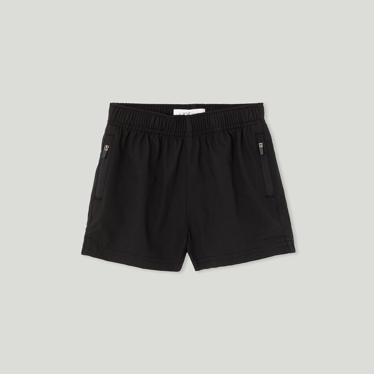 Pantalones cortos de niño con cremallera en los bolsillos Negro-4