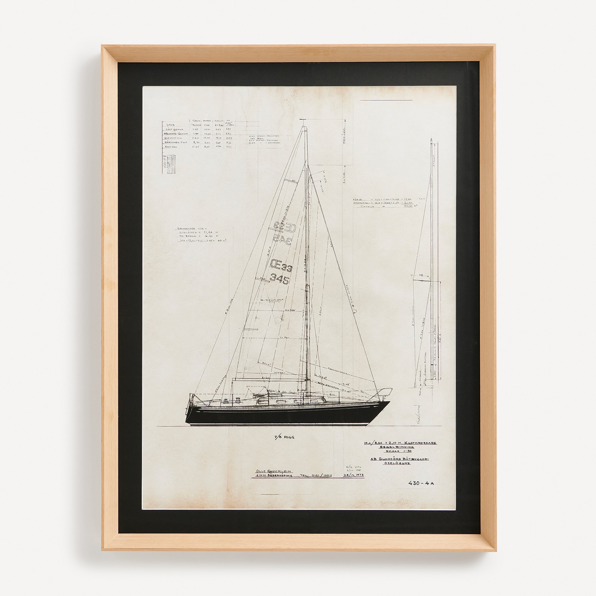 Quadro Navio I Natural / Preto-1