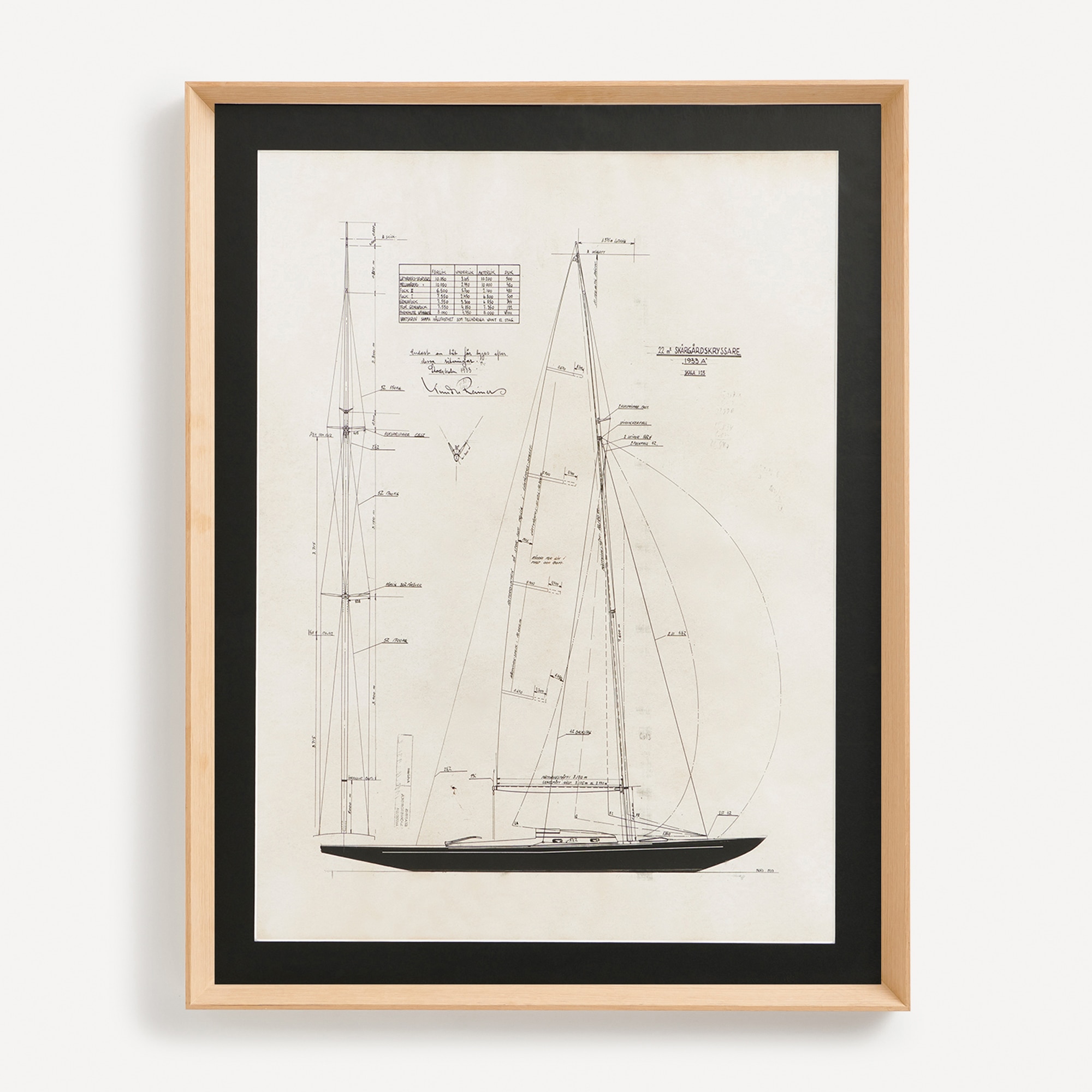 Quadro Navio II Natural / Preto-1