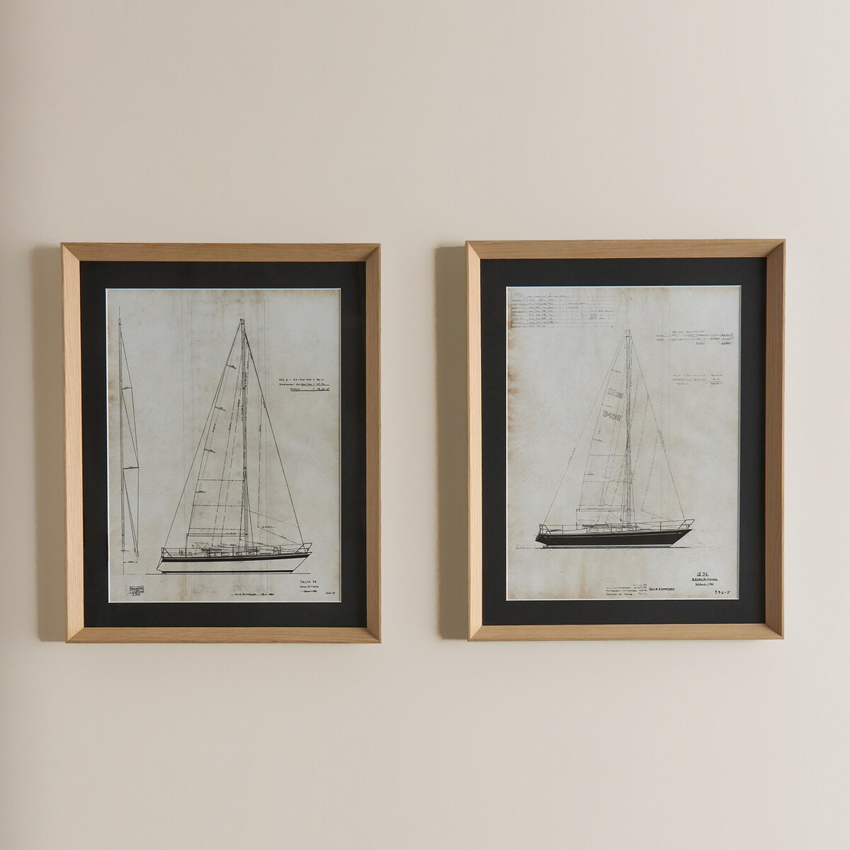 Conjunto de 2 Quadros Navío Preto-2