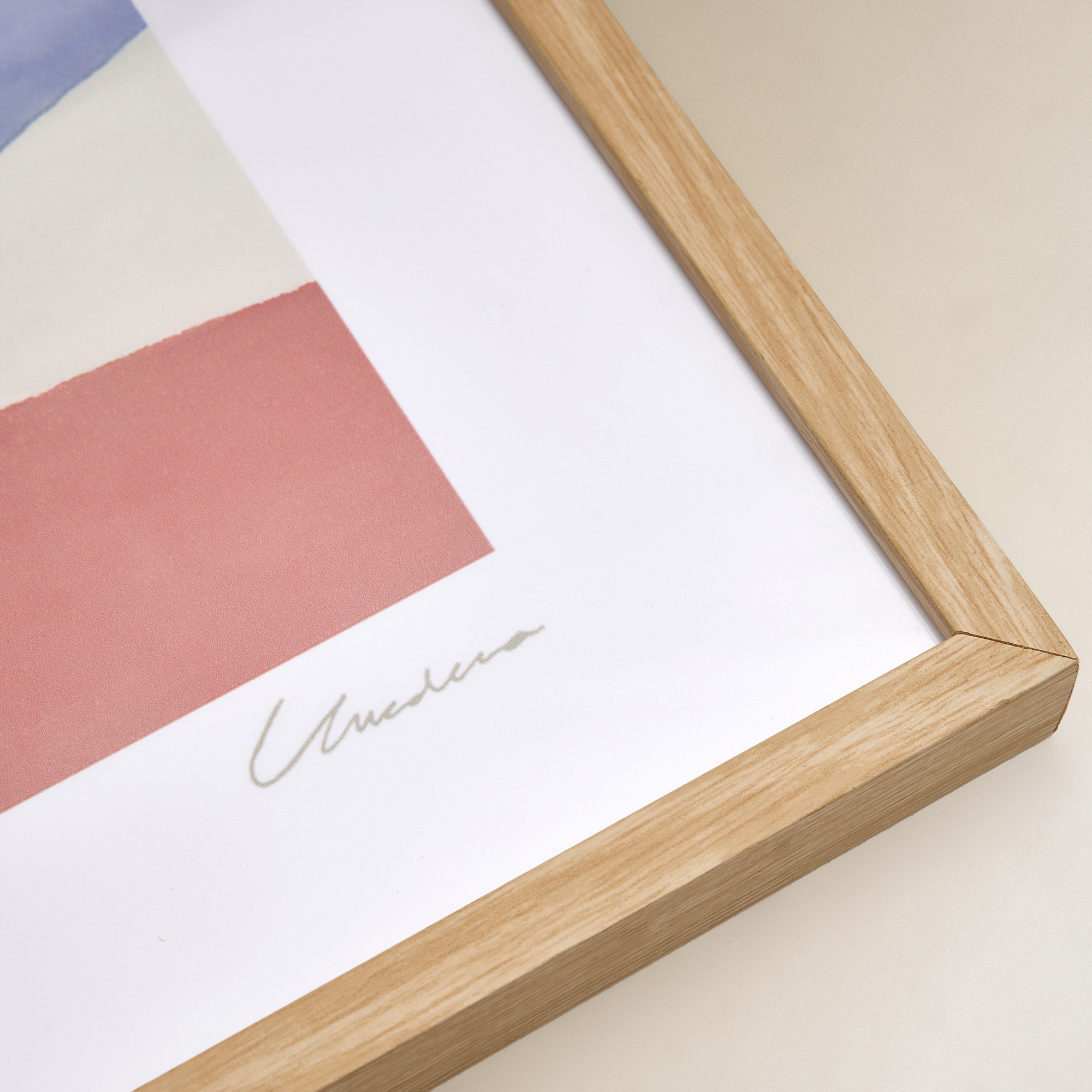 Quadro Horizon com Moldura de Carvalho Multicolor-3