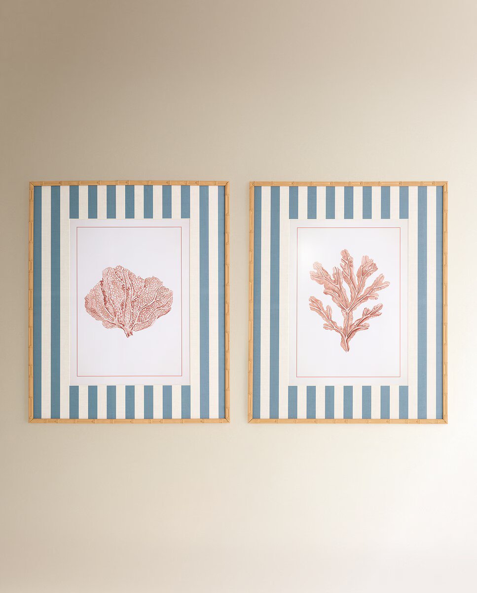 Conjunto de 2 quadros Corais Coral-2