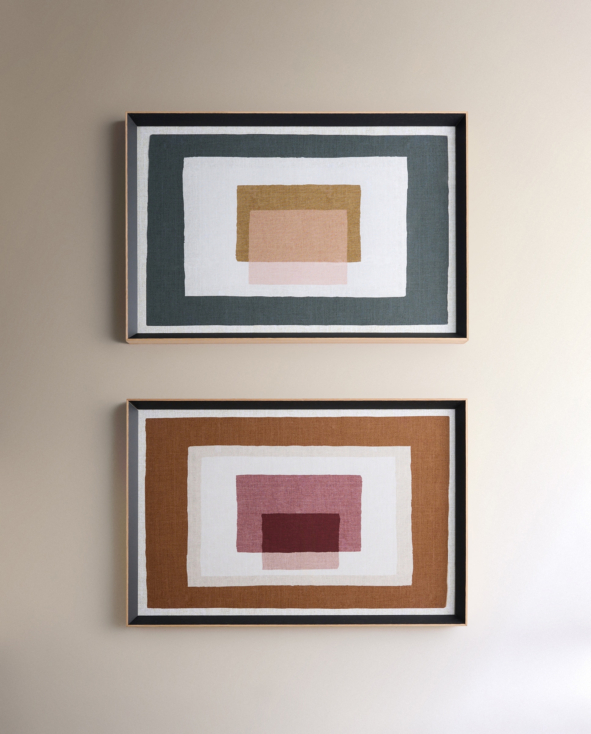 Conjunto de 2 quadros Color Linens I Multicolor-2