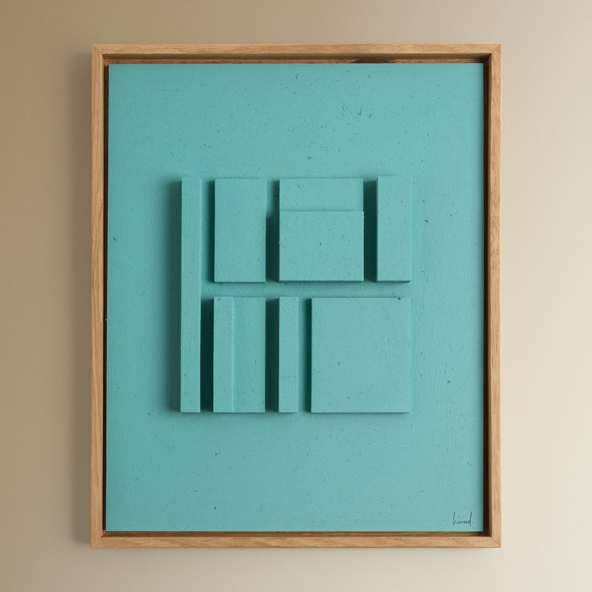 Quadro Cube - Azul Turquesa Turquesa-2