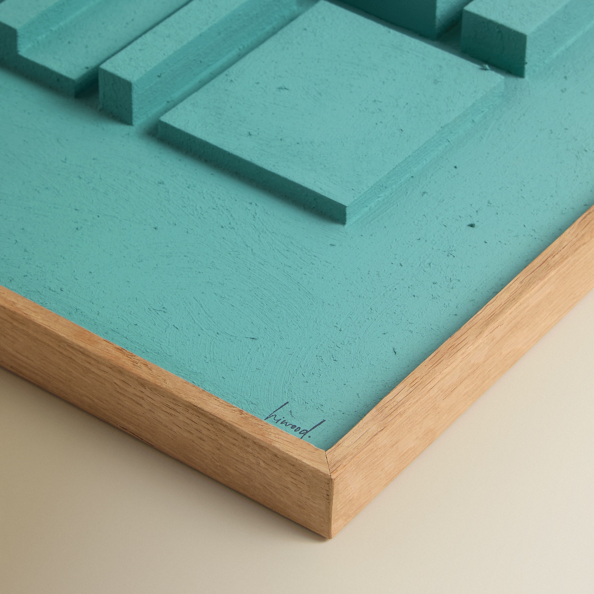 Quadro Cube - Azul Turquesa Turquesa-3