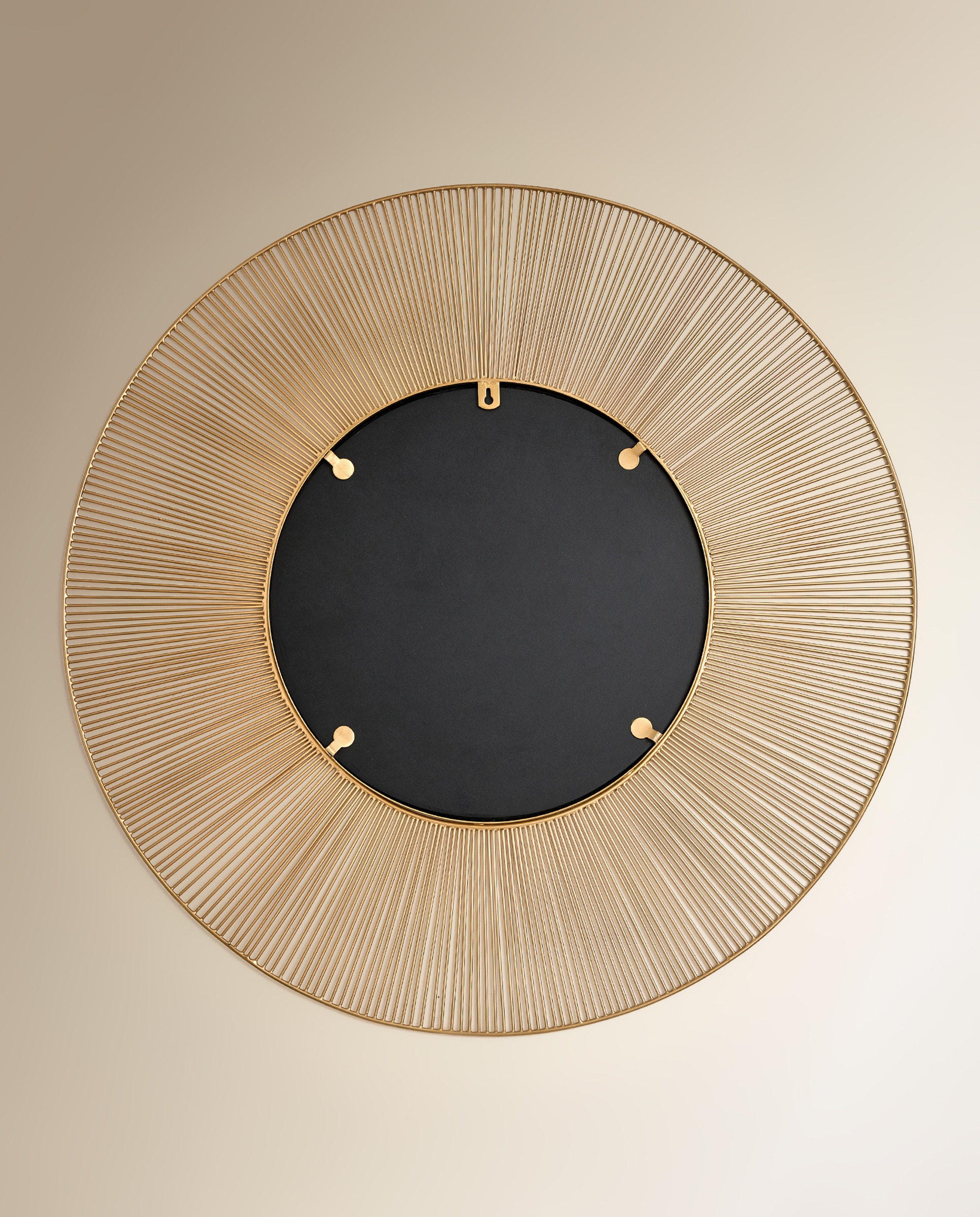 Espelho decorativo de parede redondo Wheel Ouro-4