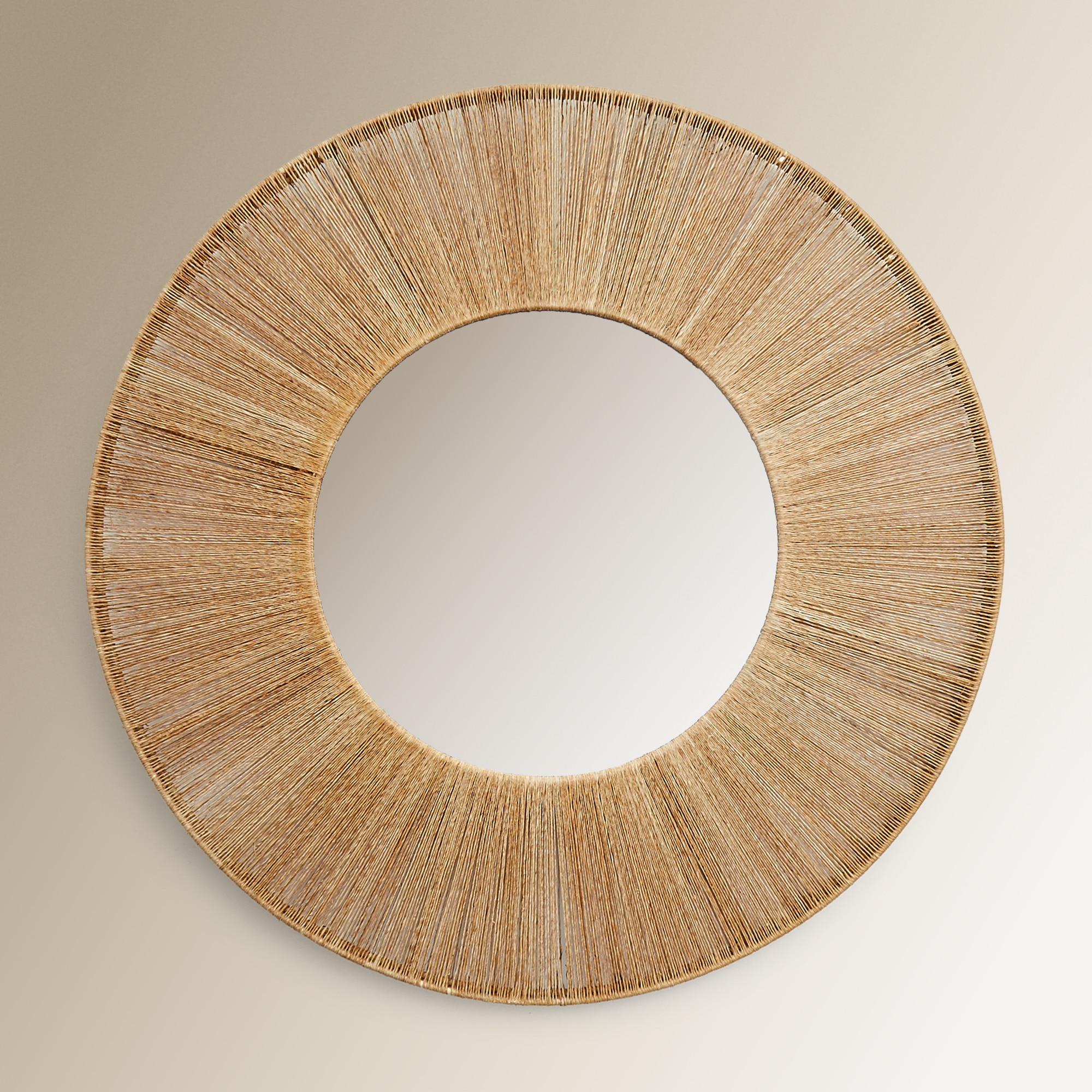 Espelho decorativo de parede redondo Lombock Natural-2