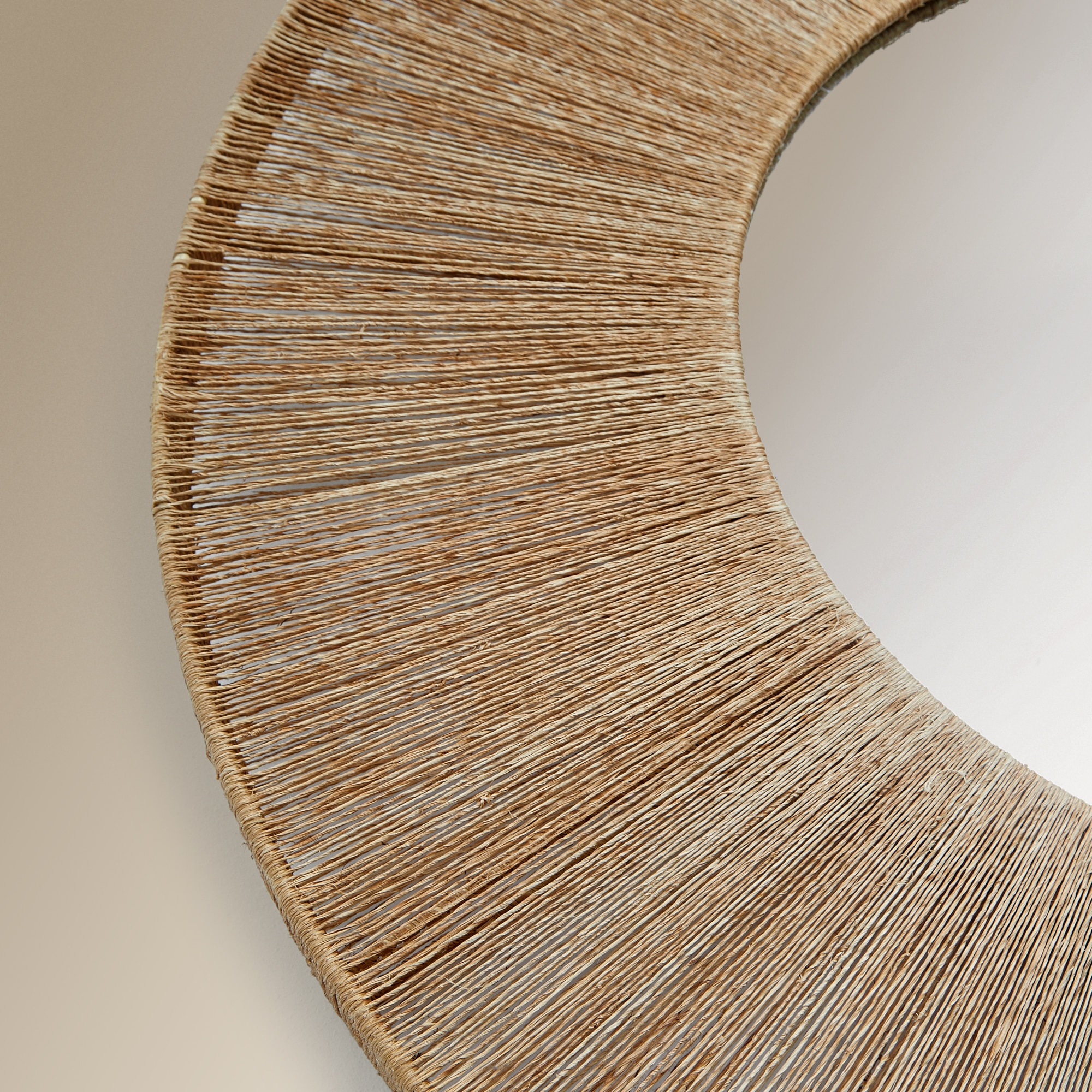 Espelho decorativo de parede redondo Lombock Natural-5