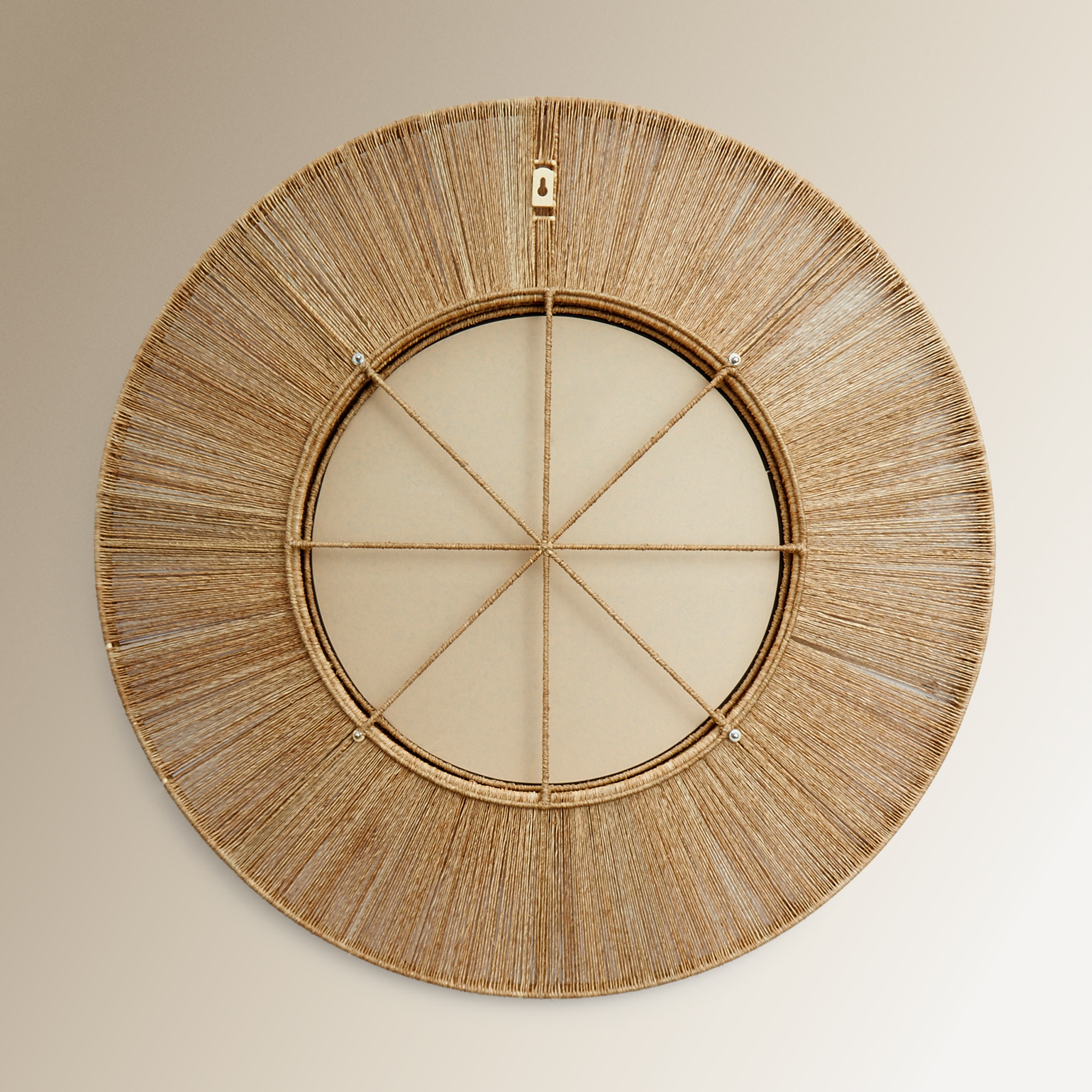Espelho decorativo de parede redondo Lombock Natural-6