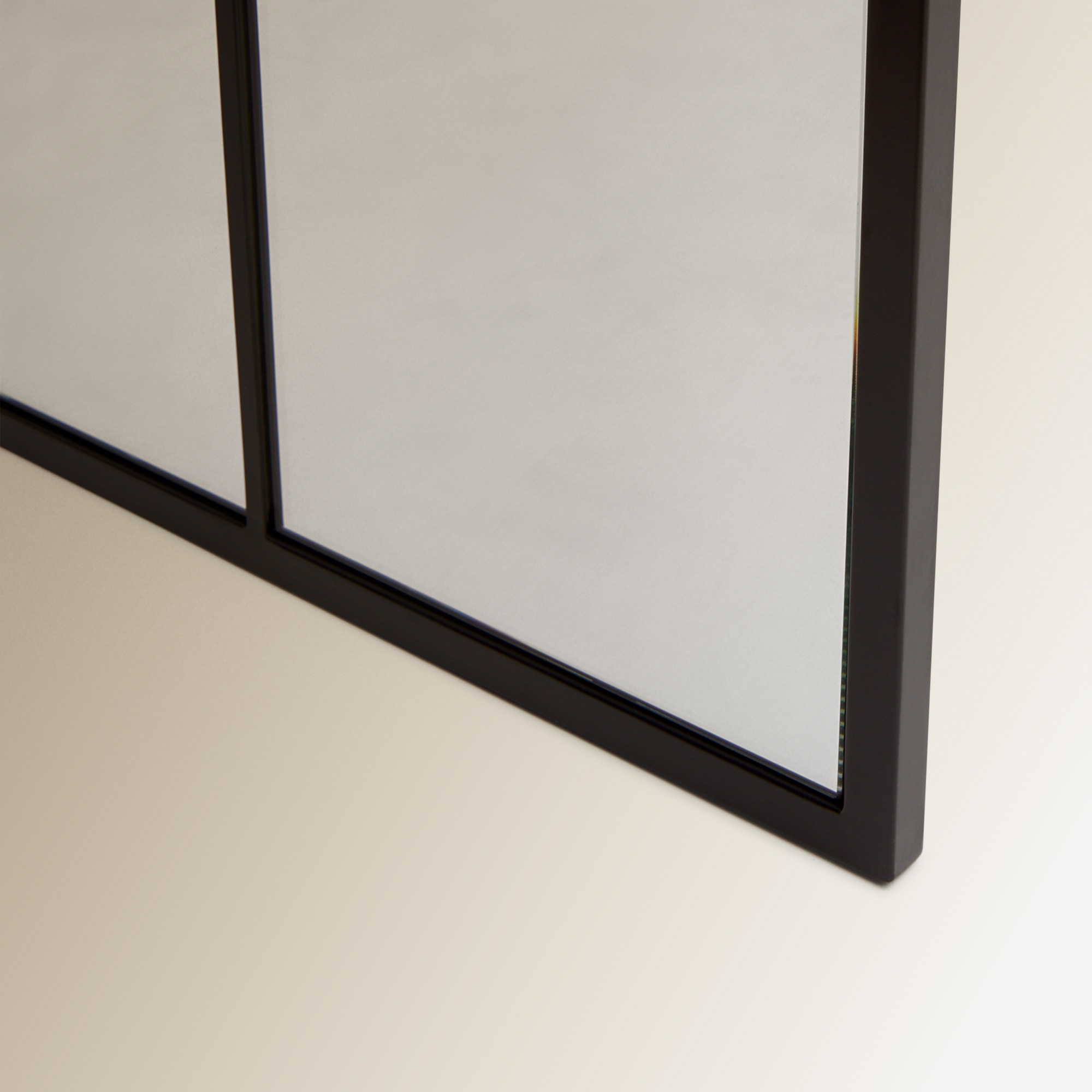 Espelho decorativo de parede quadrado Window Preto-4