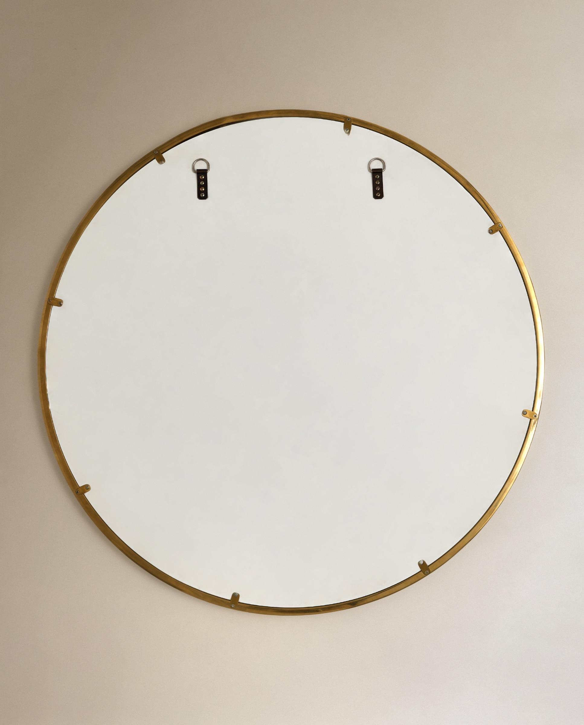 Espelho decorativo de parede redondo Kiri Ouro-4