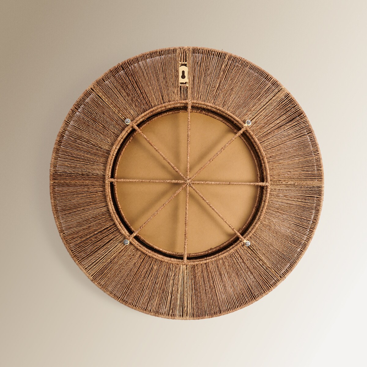 Espelho decorativo de parede redondo Lombock Natural-5