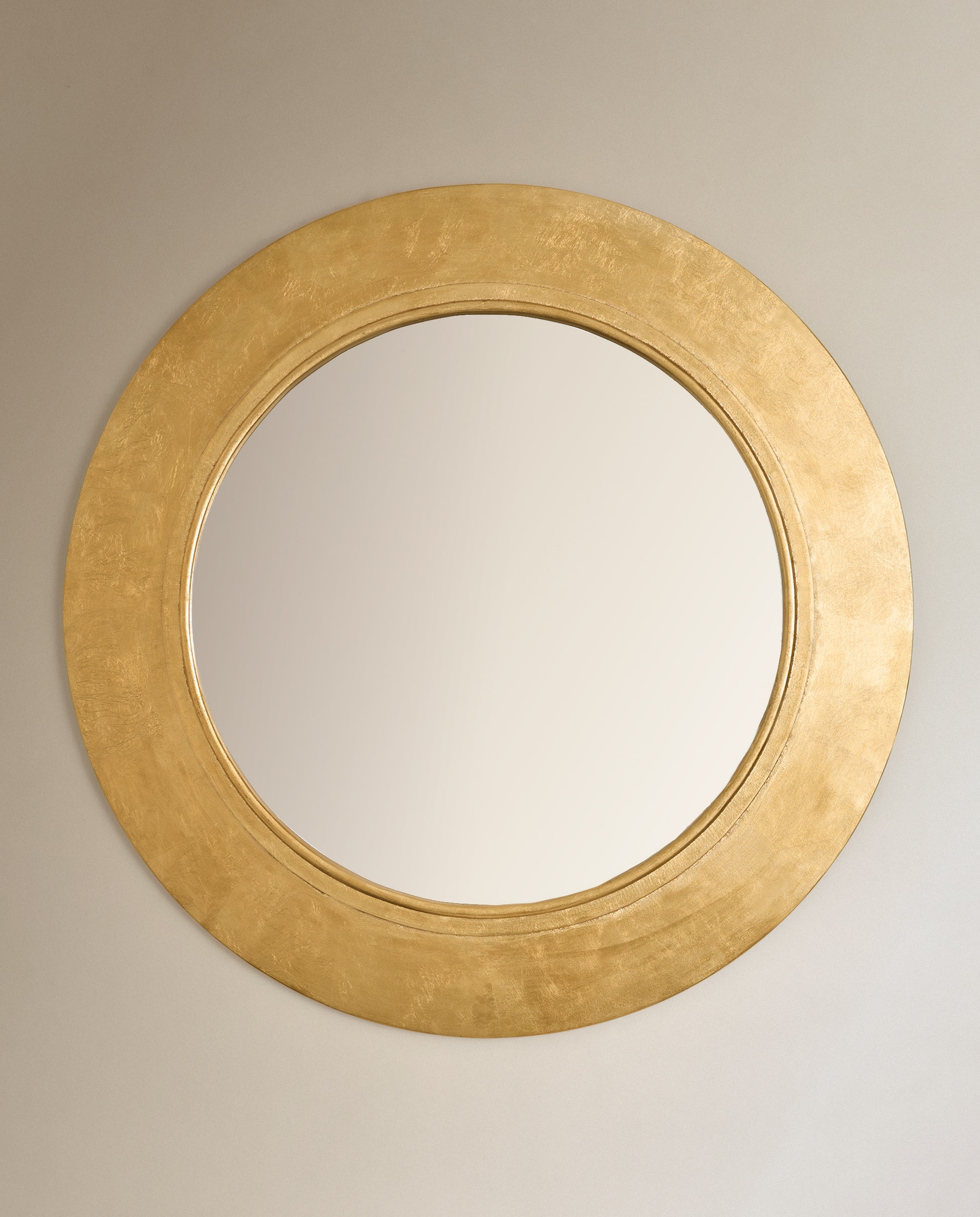 Espelho decorativo de parede redondo Manet Ouro-2