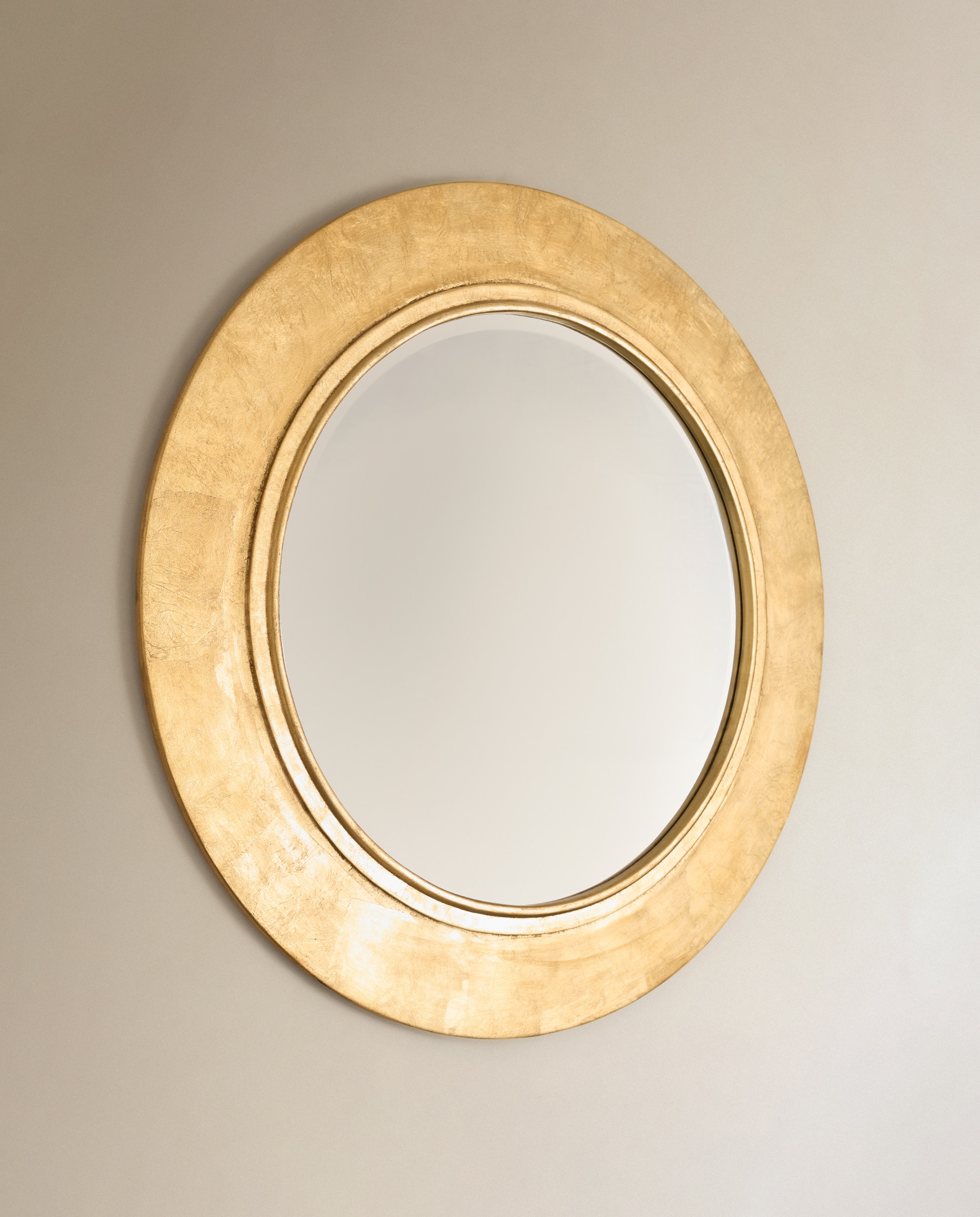 Espelho decorativo de parede redondo Manet Ouro-3