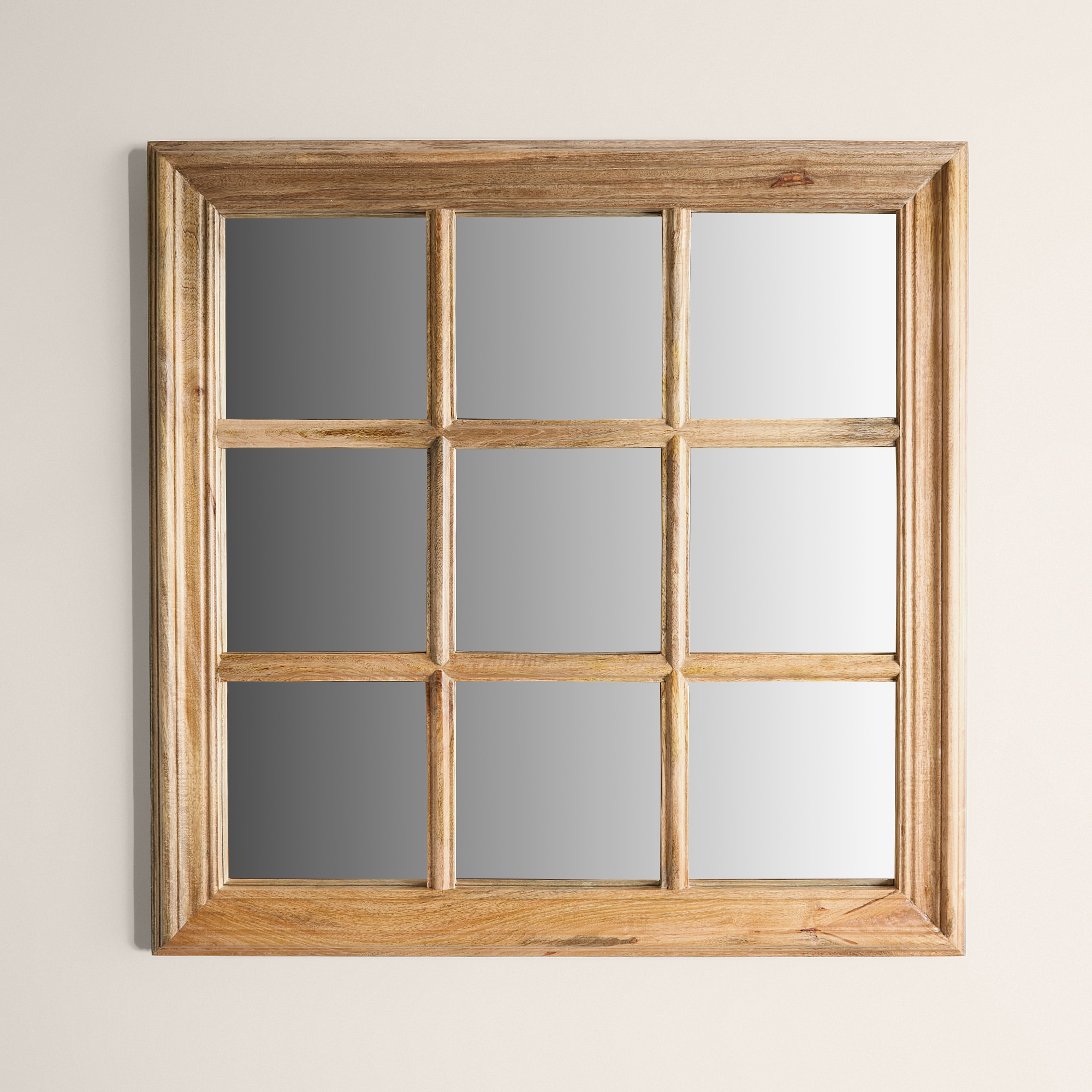 Imagem 0 de Espelho de Parede Quadrado de Madeira de Mangueira Fedra