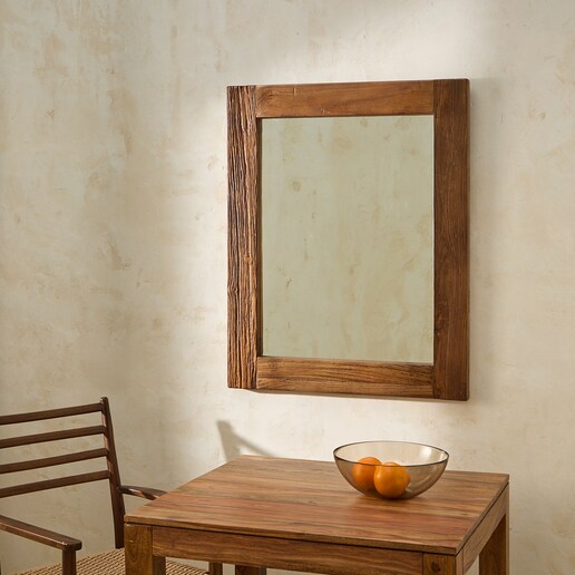 Espejo de pared de madera de olmo Opium