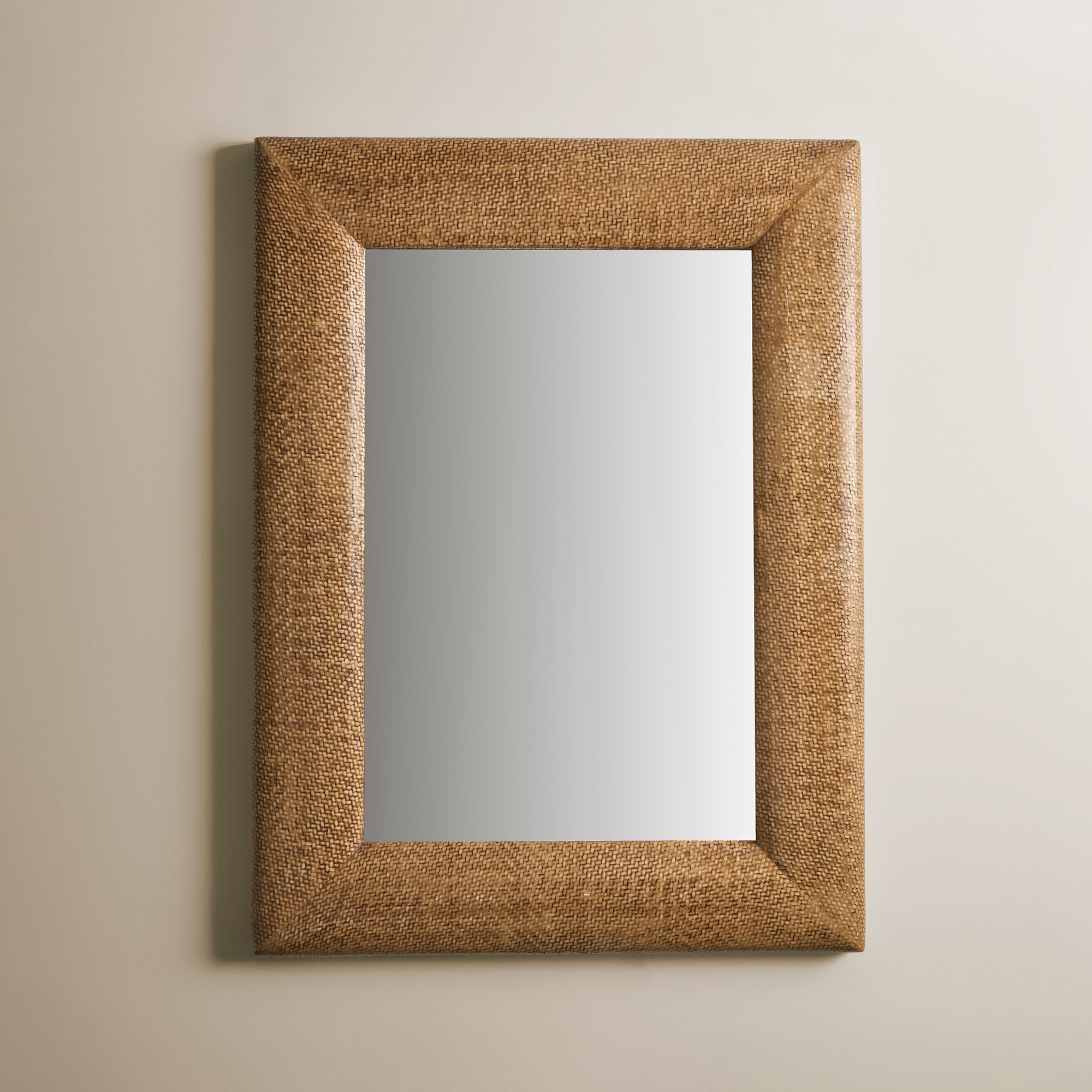 Espelho de Parede de Rotim Manado Natural-2