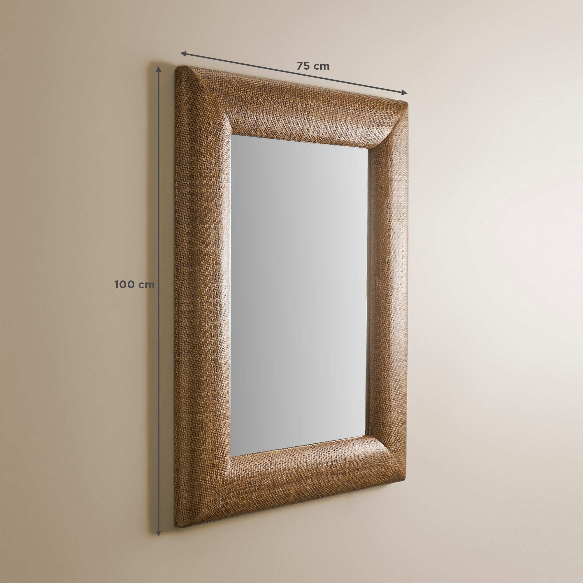 Espelho de Parede de Rotim Manado Natural-6