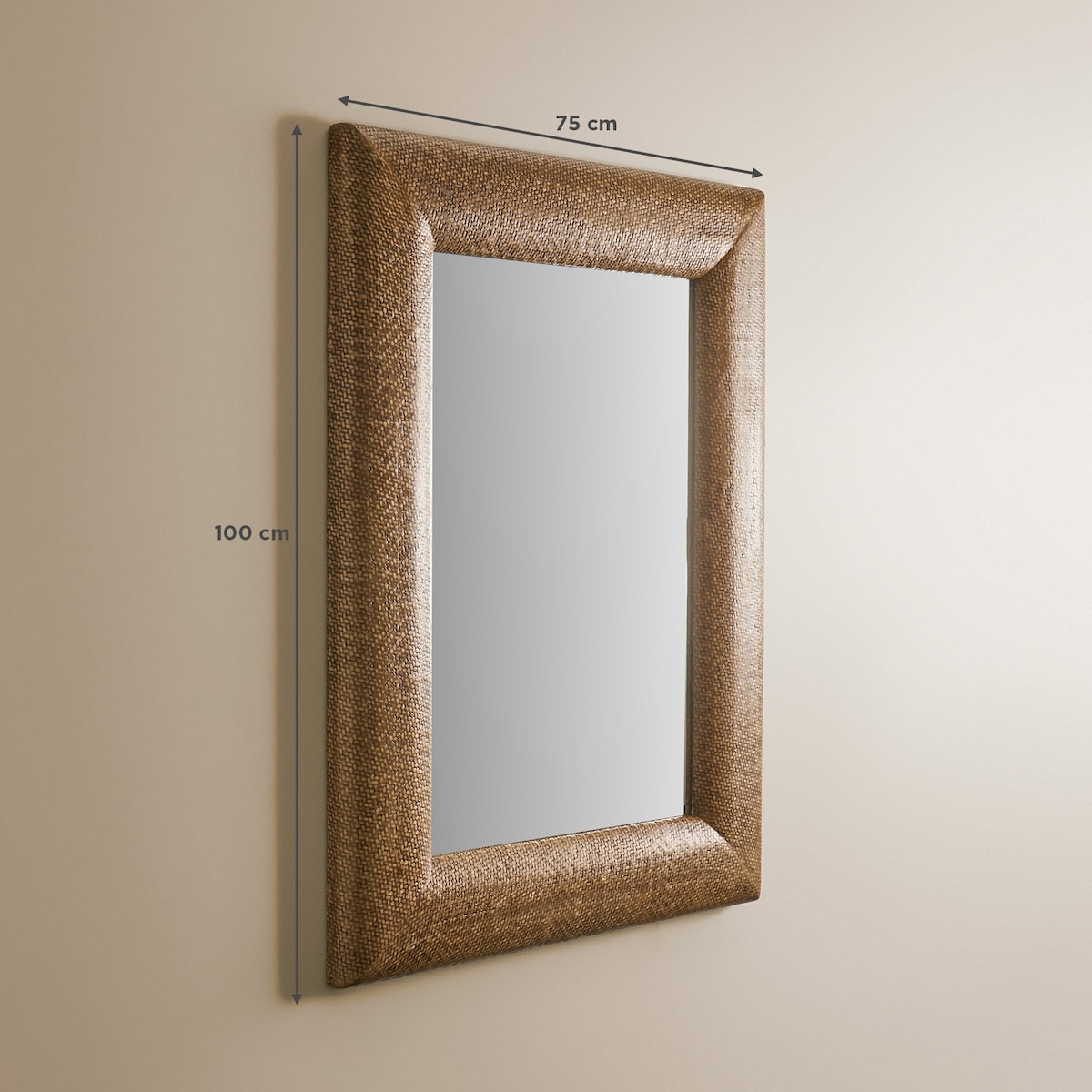 Espejo de pared de ratán Manado El Corte Inglés Natural-5