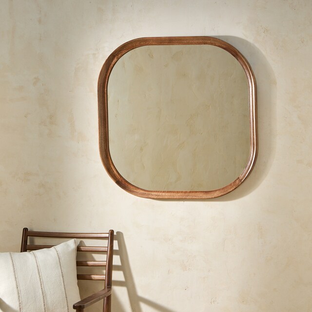 Imagen 0 de Espejo de pared cuadrado de madera de mango Bruno El Corte Inglés