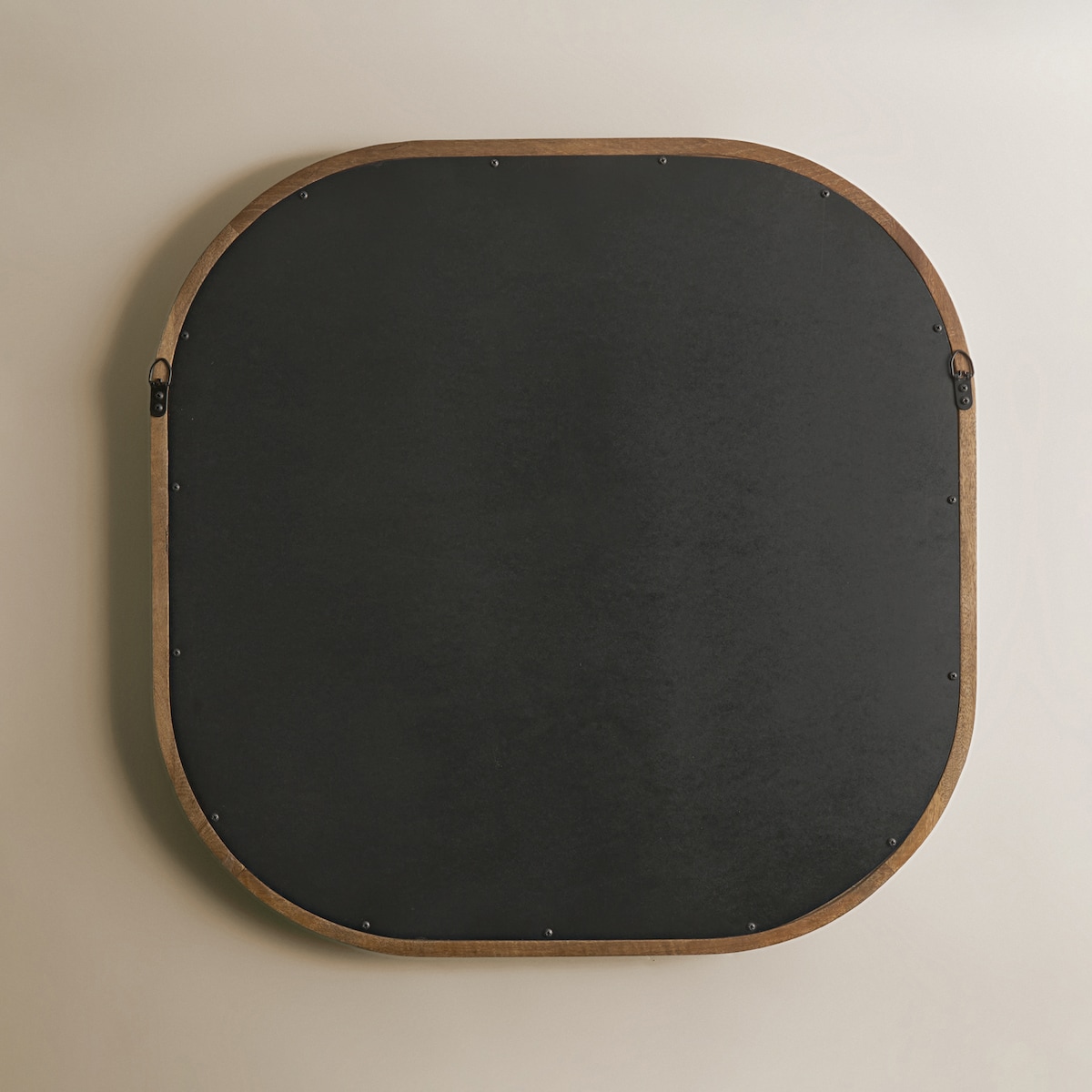 Espelho de Parede Quadrado de Madeira de Mangueira Bruno Natural-4