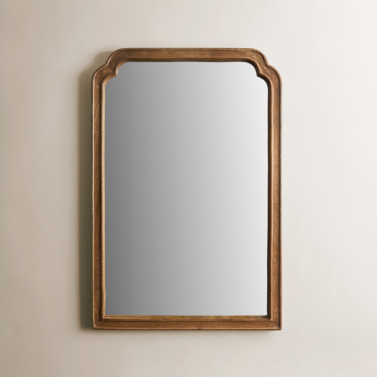 Espejo de pared rectangular de madera de mango Bruno El Corte Inglés Natural-2