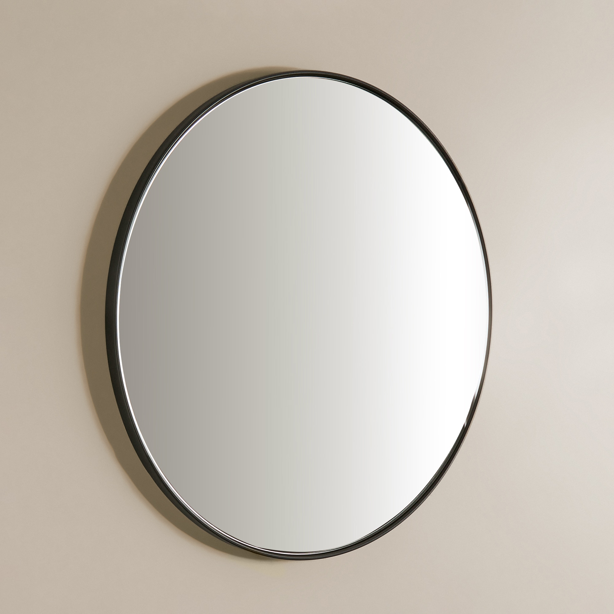 Espelho de Parede Redondo com Moldura de Aço Adele Room Preto-3