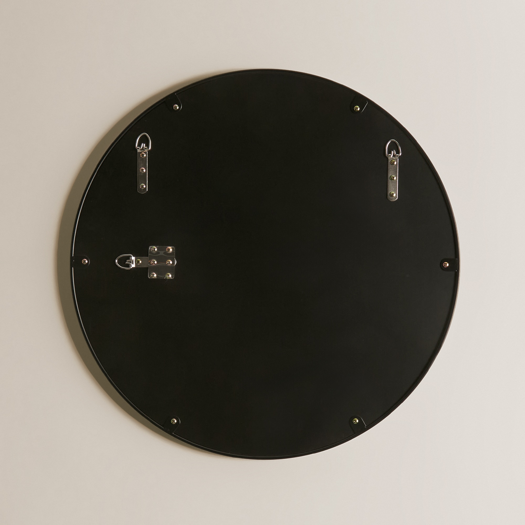 Espelho de Parede Redondo com Moldura de Aço Adele Room Preto-4