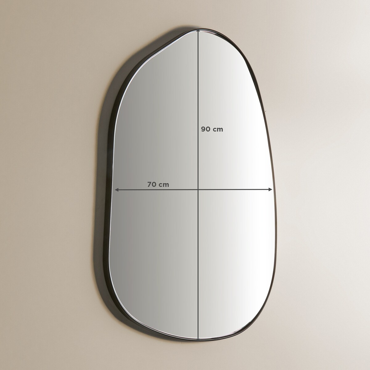 Espelho de Parede Irregular com Moldura de Aço Adele Room Preto-5