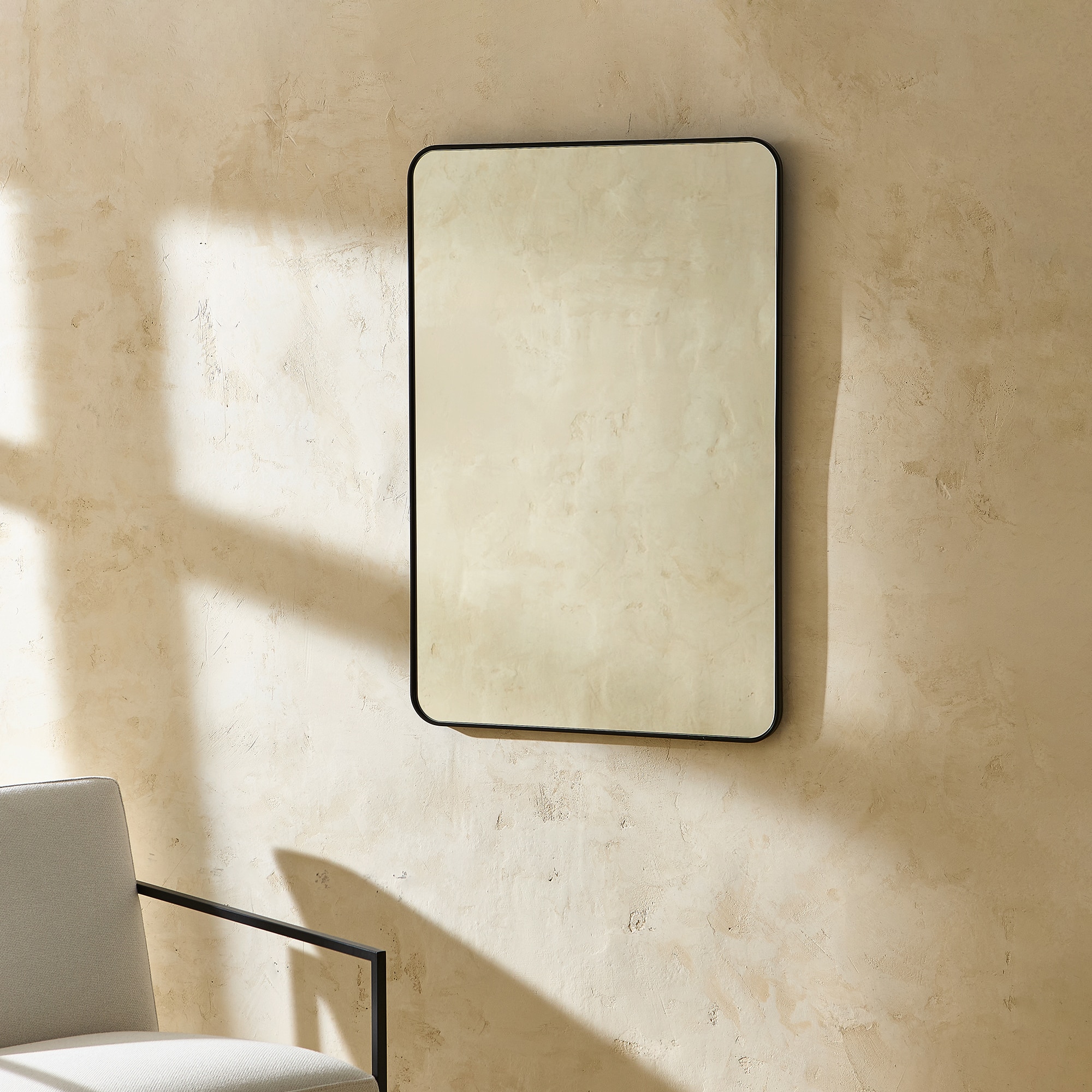 Espelho de Parede com Moldura de Aço Adele Room Preto-1