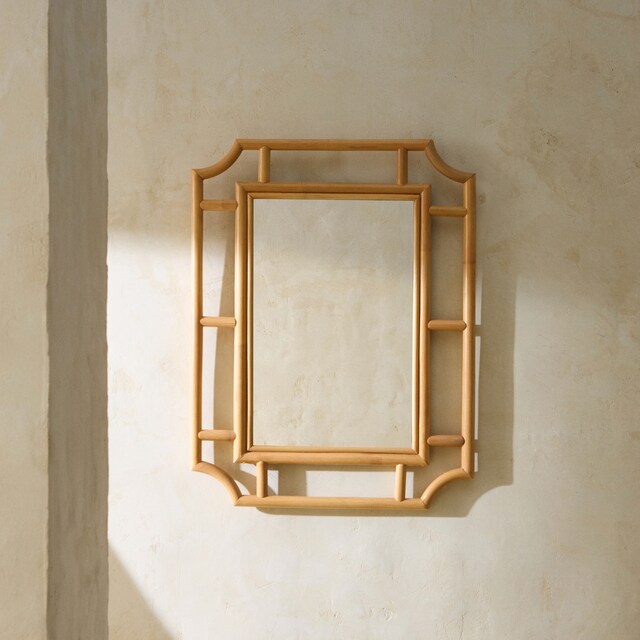 Imagem 0 de Espelho de Parede de Cana de Bambu Bornéu