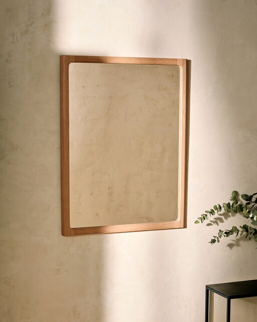 Espejo de pared de madera Babylon