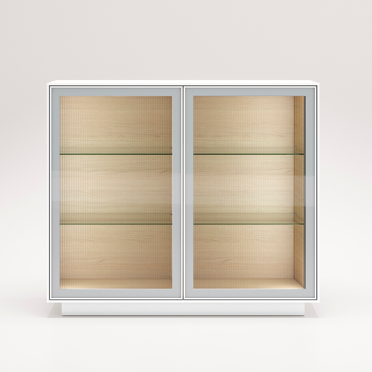 Imagem 0 de Aparador com 2 prateleiras e 2 portas de vidro Evolution 2.0